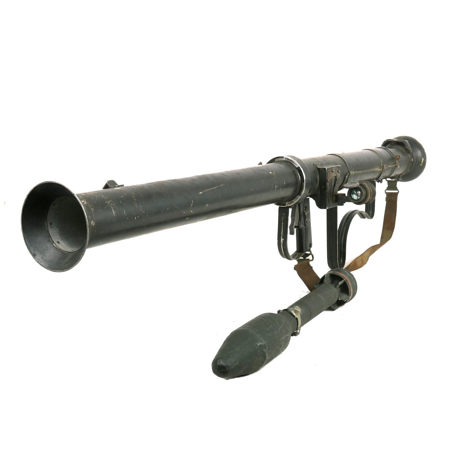 Buy Original U.S. Deactivated M20 A1 3.5 Inch Super Bazooka Rocket Launcher by Firestone Serial 290 with Inert Rocket and Correct Sling | Original Firearms Antique For Sale