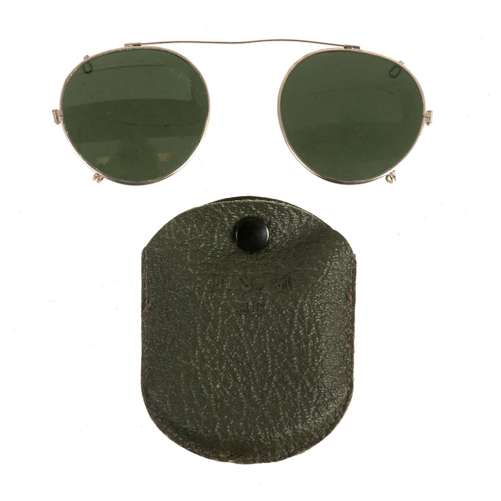 Buy Original U.S. WWII Army Air Force Clip-On Sunglasses in Original Case | Original Firearms Antique For Sale