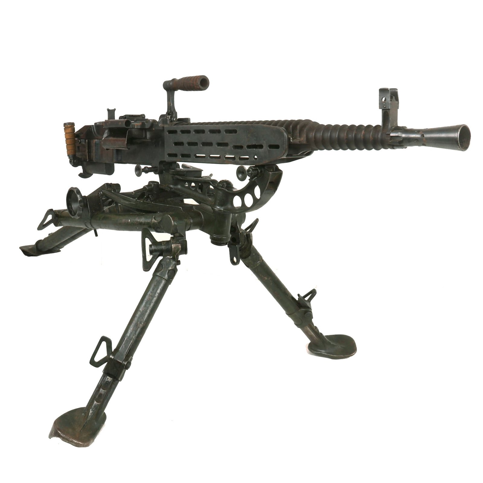 Buy Original German WWII Marked Czech Made MG 37(t) Display Machine Gun with Early BRNO Marked Ground Mount Tripod | Original Firearms Antique For Sale