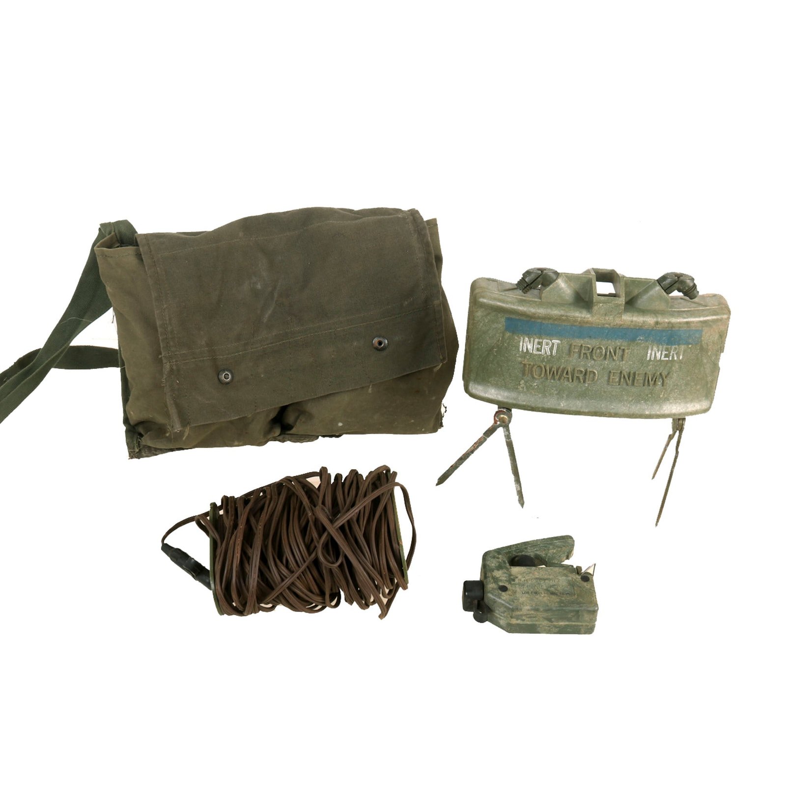 Buy Original U.S. Vietnam War M68 Claymore Mine Training Kit with Canvas Carry Bag - Inert | Original Firearms Antique For Sale