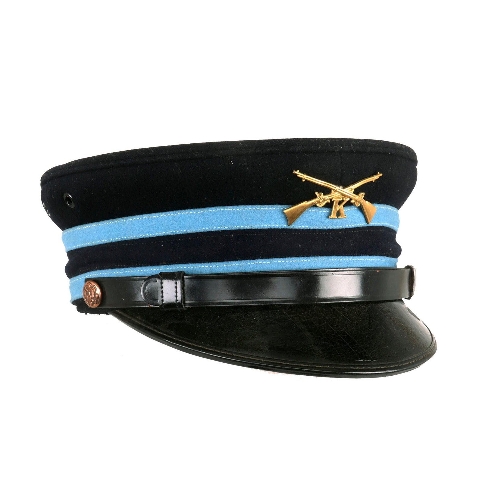 Buy Original U.S. Moro Rebellion Infantry Company K NCO M1902 Visor Cap by Fred M. Batchelder Co. | Original Firearms Antique For Sale