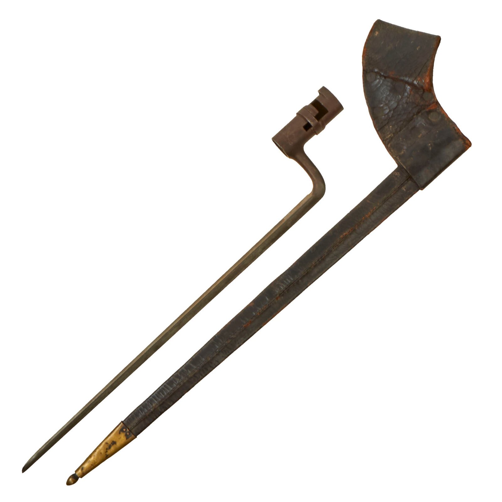 Buy Original U.S. Civil War Springfield M1842 .69 Socket Bayonet with Federal Issued Scabbard | Original Firearms Antique For Sale