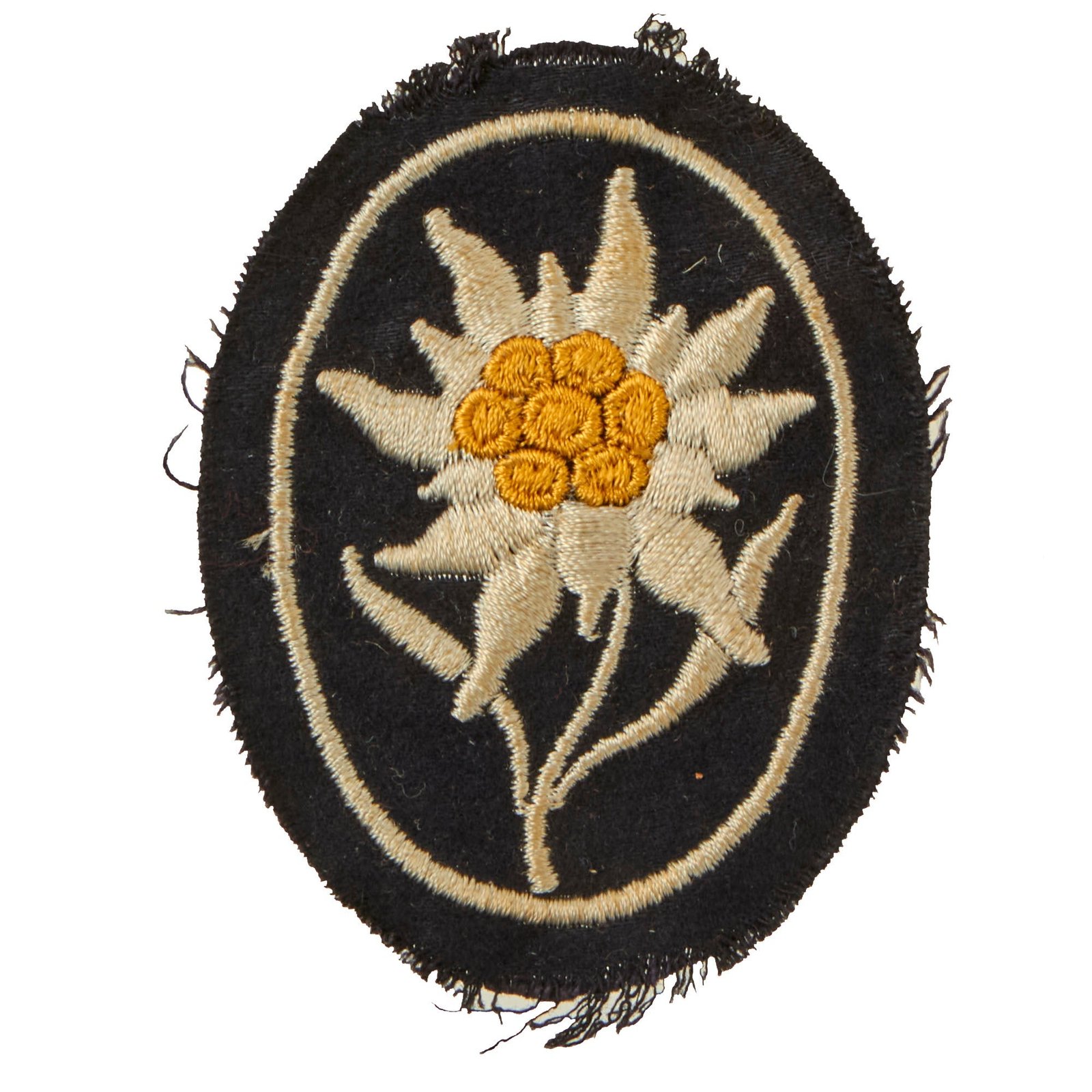 Buy Original German WWII Waffen SS Gebirgsjäger Mountain Trooper Sleeve Edelweiß Badge | Original Firearms Antique For Sale