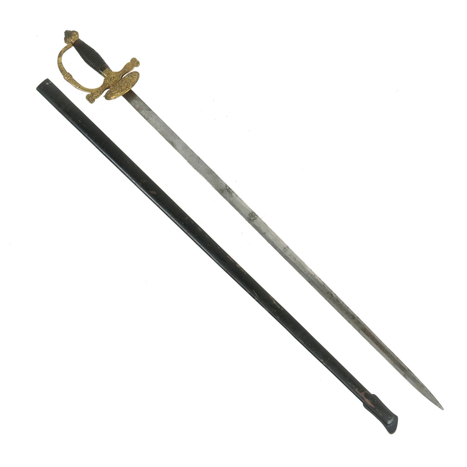 Buy Original Spanish-American War 1868 Dated Spanish Army Officer's Sword Made in Toledo with Scabbard - U.S. Bringback | Original Firearms Antique For Sale