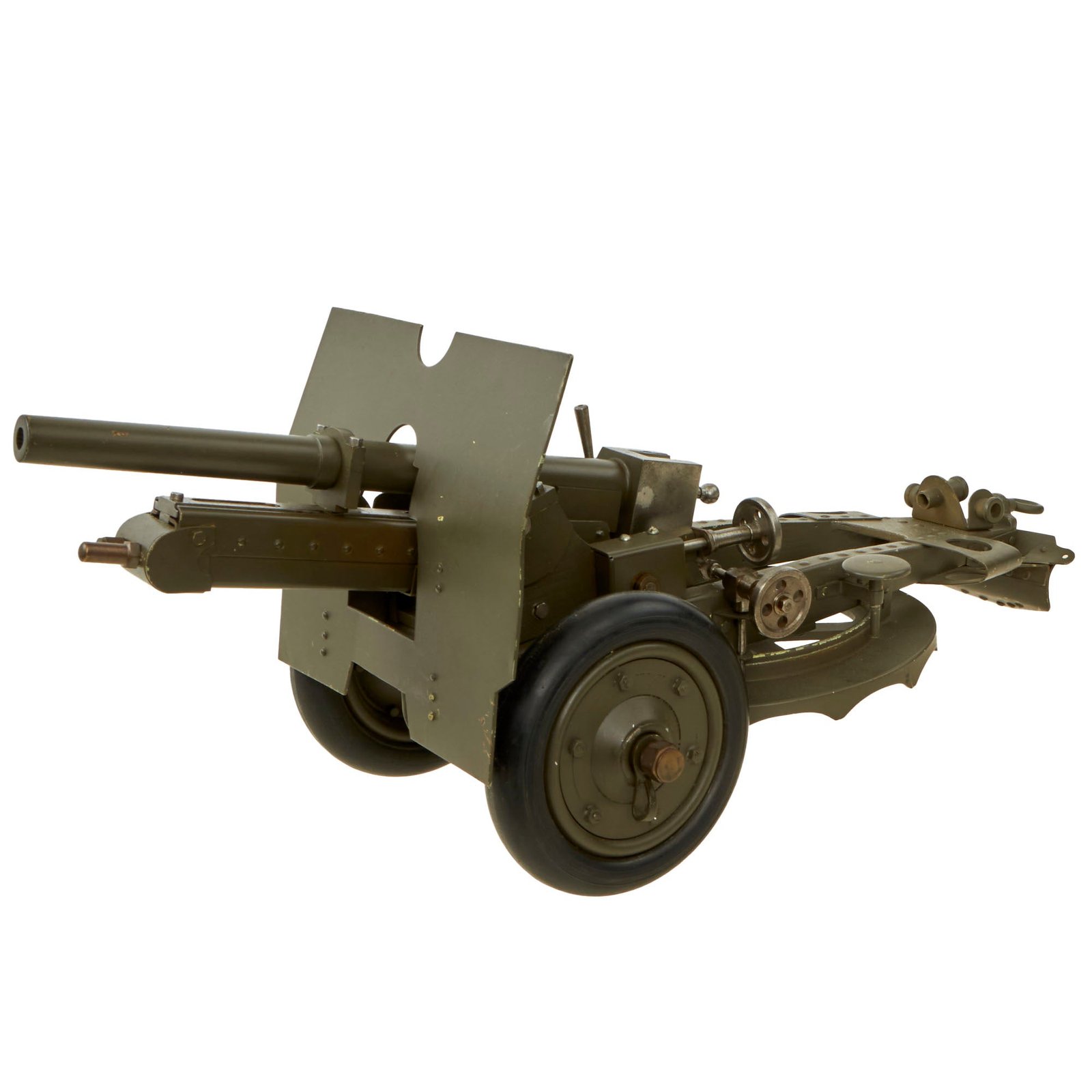 Buy Original British WWII Era QF 25 Pounder Artillery Piece Functioning Model - Likely Made as Gift to Dignitaries | Original Firearms Antique For Sale