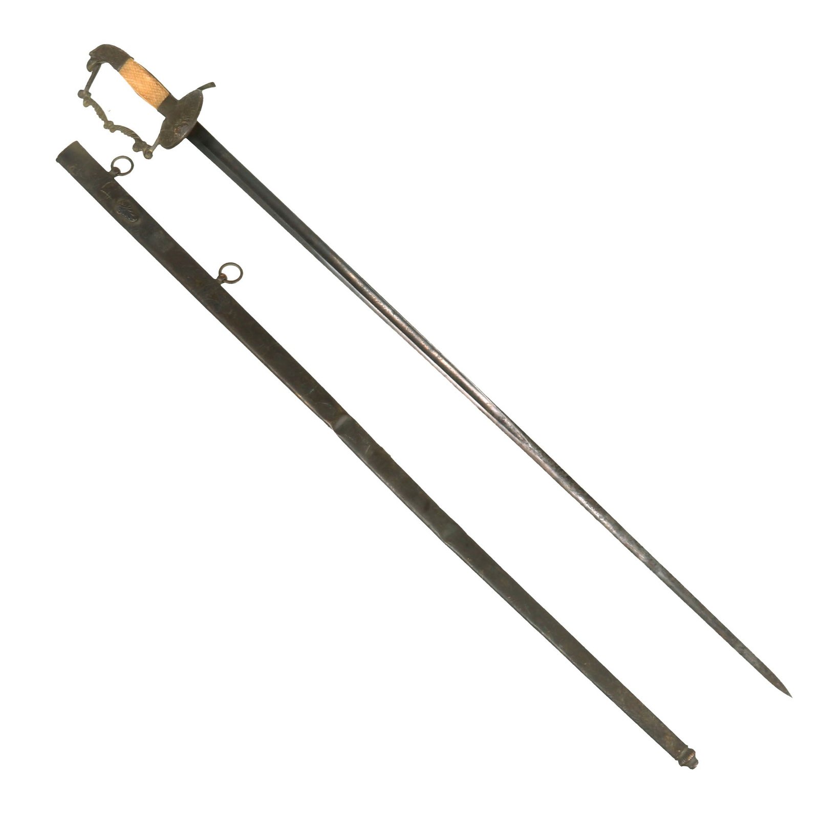 Buy Original U.S. M1821 Regulation Infantry Officer's Eagle Head Pommel Sword with Scabbard | Original Firearms Antique For Sale