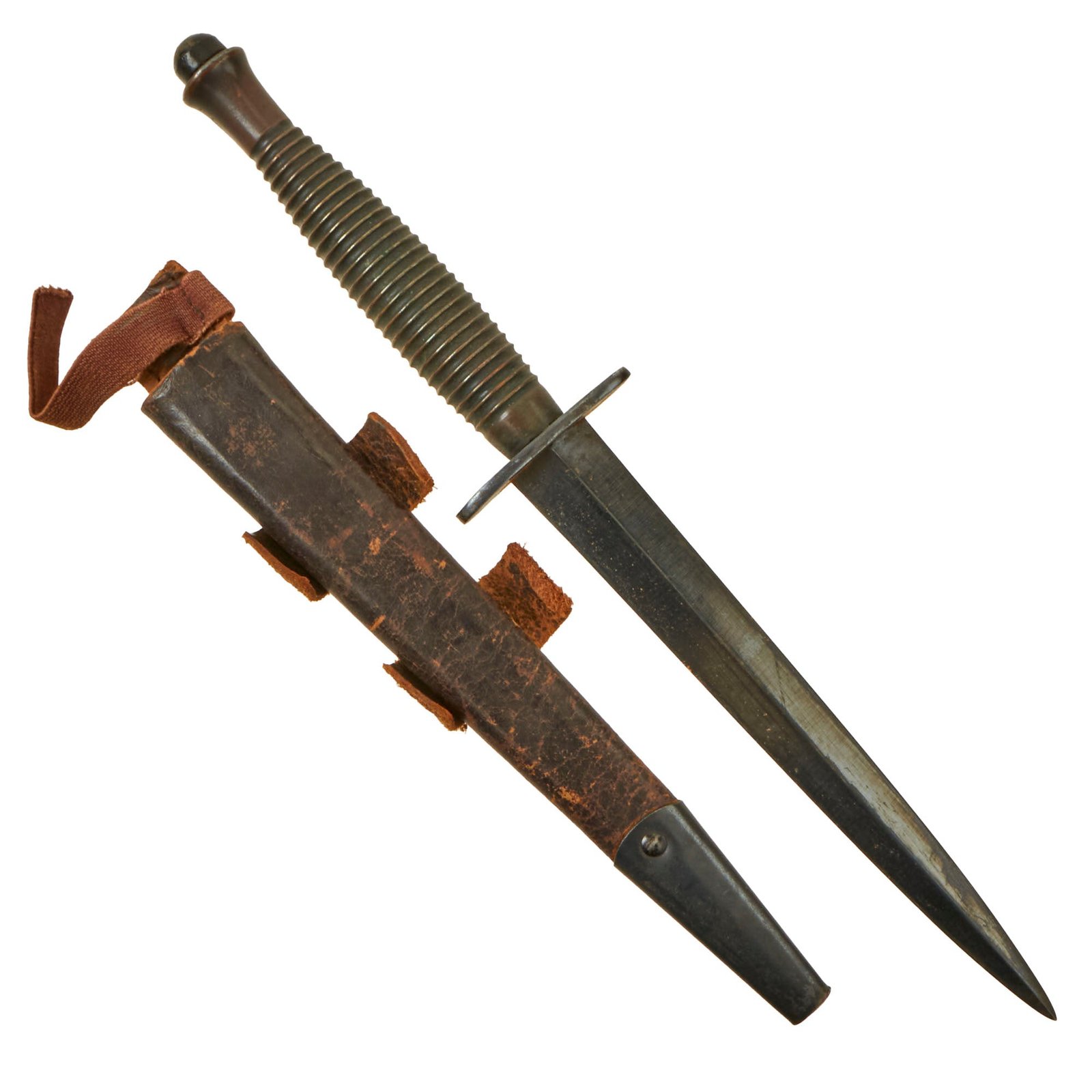 Buy Original British WWII Import Marked 3rd Pattern Fairbairn Sykes Fighting Knife with Scabbard | Original Firearms Antique For Sale