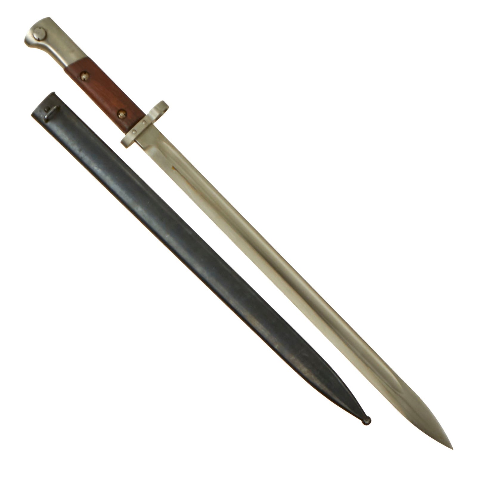 Buy Original Persian Iranian Pre-WWII 98/29 Bayonet with Scabbard - Unissued with Pommel Markings | Original Firearms Antique For Sale