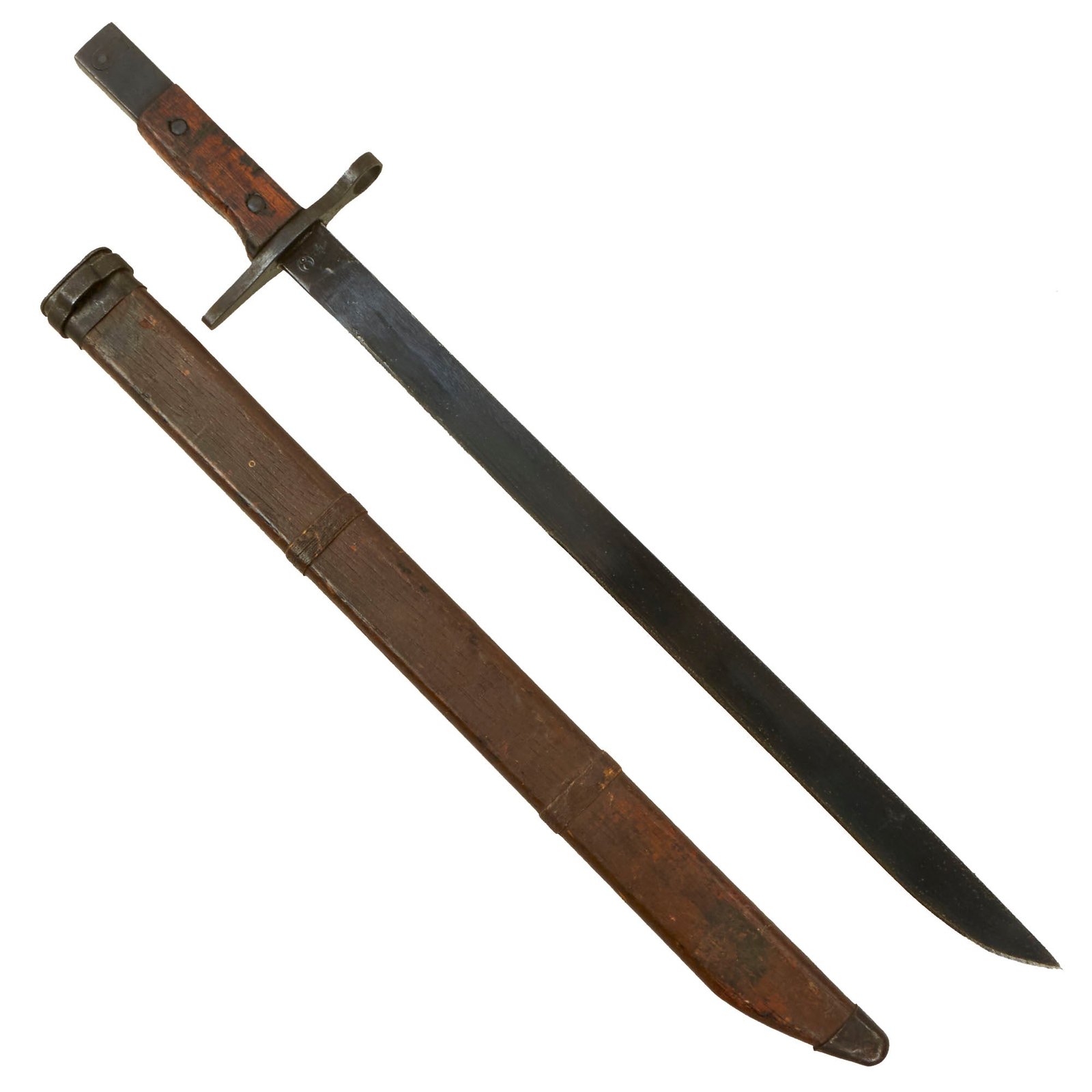 Buy Original Japanese Late WWII Arisaka Type 30 Last Ditch Bayonet & Scabbard by Toyoda Automatic Loom | Original Firearms Antique For Sale