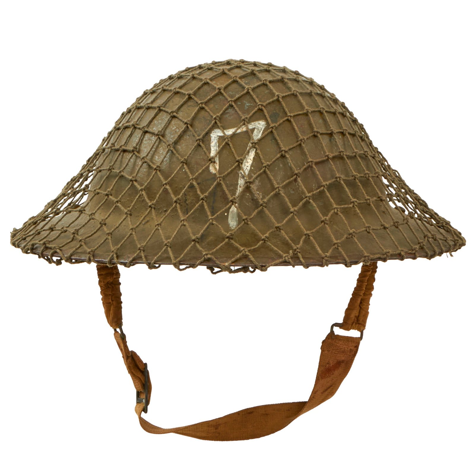 Buy Original Canadian WWII Unissued Brodie MkII Steel Helmet Complete with Helmet Net Made from WWI Mk. I Helmet - Dated 1943 | Original Firearms Antique For Sale