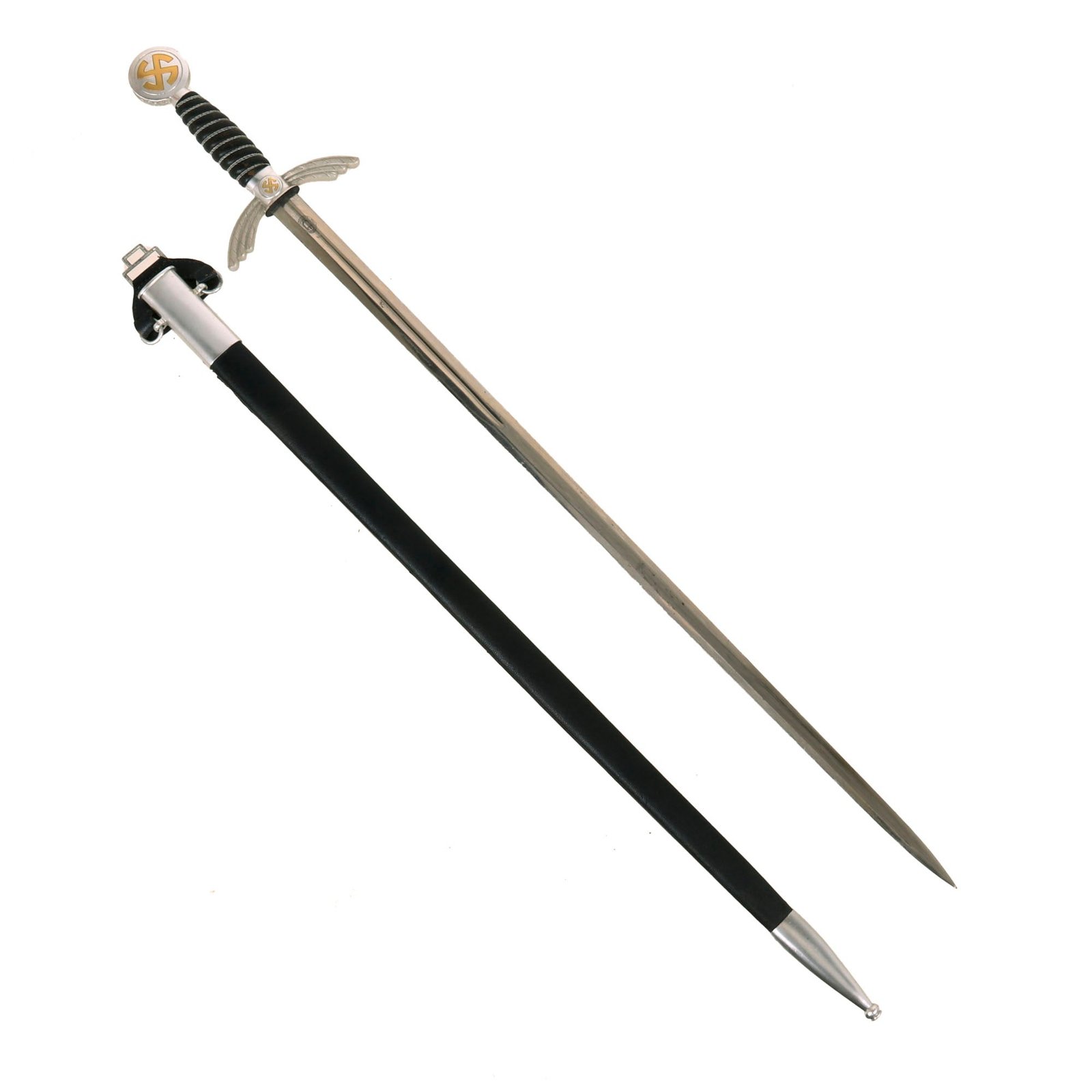 Buy Original German WWII Aluminum Fitted Luftwaffe Officer Sword by Paul Weyersberg with Scabbard - Waffen Eagle 5 Marked | Original Firearms Antique For Sale