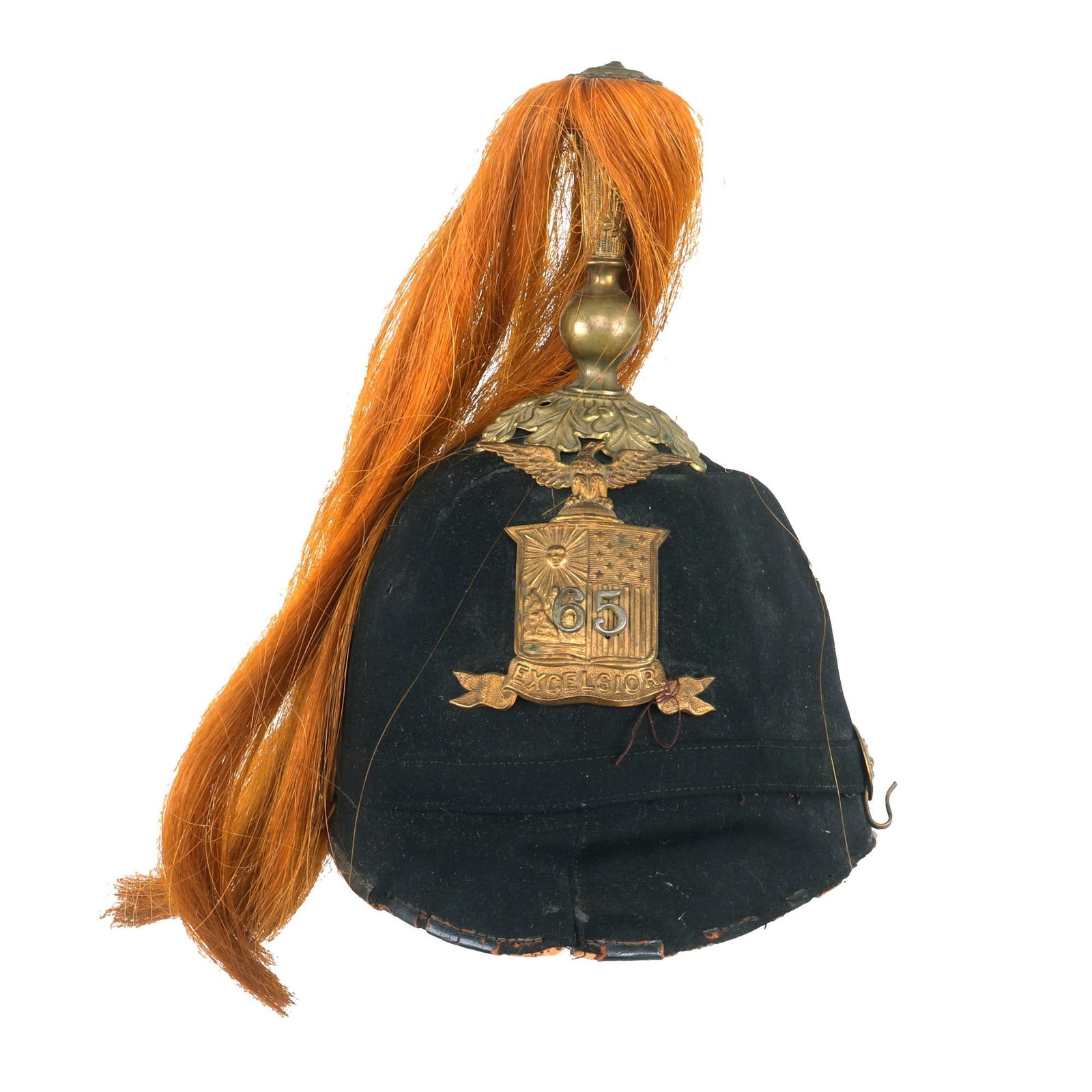 Buy Original U.S. Indian Wars Rough Condition 1881 Model New York 65th Field Artillery Regiment Dress Helmet With Plume | Original Firearms Antique For Sale
