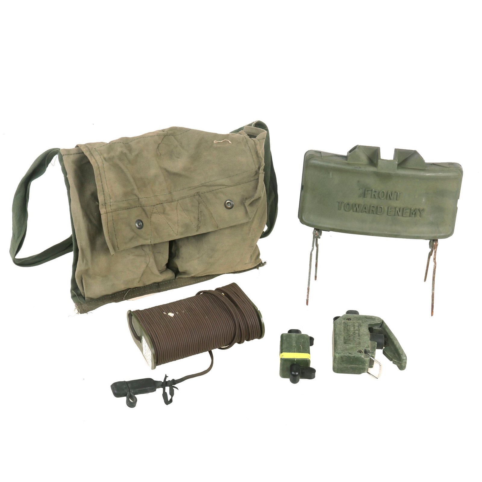 Buy Original U.S. Vietnam War M68 Claymore Mine Training Kit with Canvas Carry Bag - Inert | Original Firearms Antique For Sale
