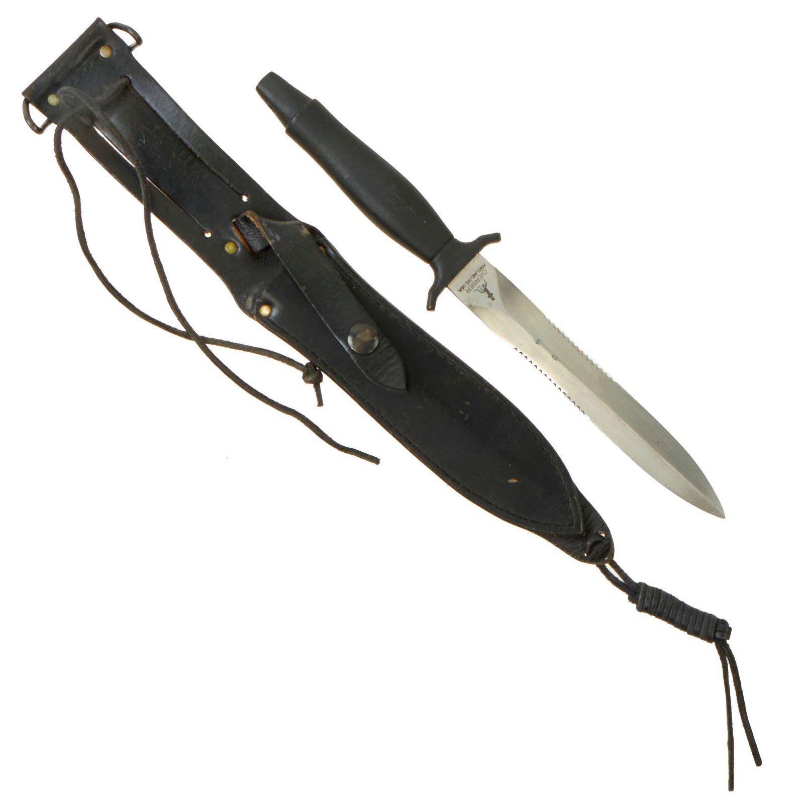 Buy Original U.S. Cold War Era Gerber MkII Fighting Survival Knife with Scabbard - Serial 086987, Made in 1980 | Original Firearms Antique For Sale