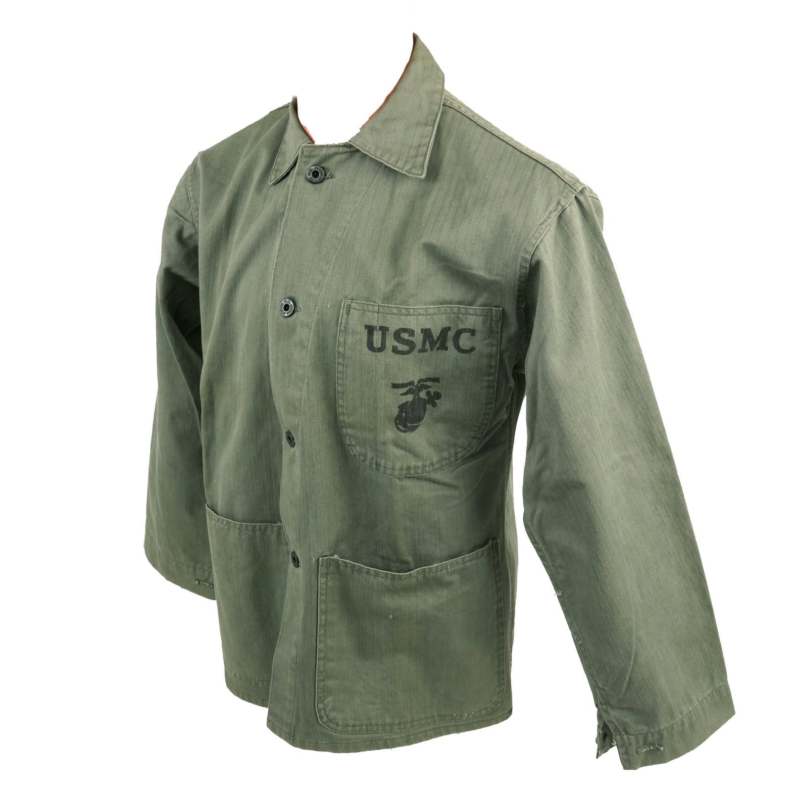 Buy Original U.S. WWII USMC HBT Herringbone Twill P41 Combat Jacket | Original Firearms Antique For Sale