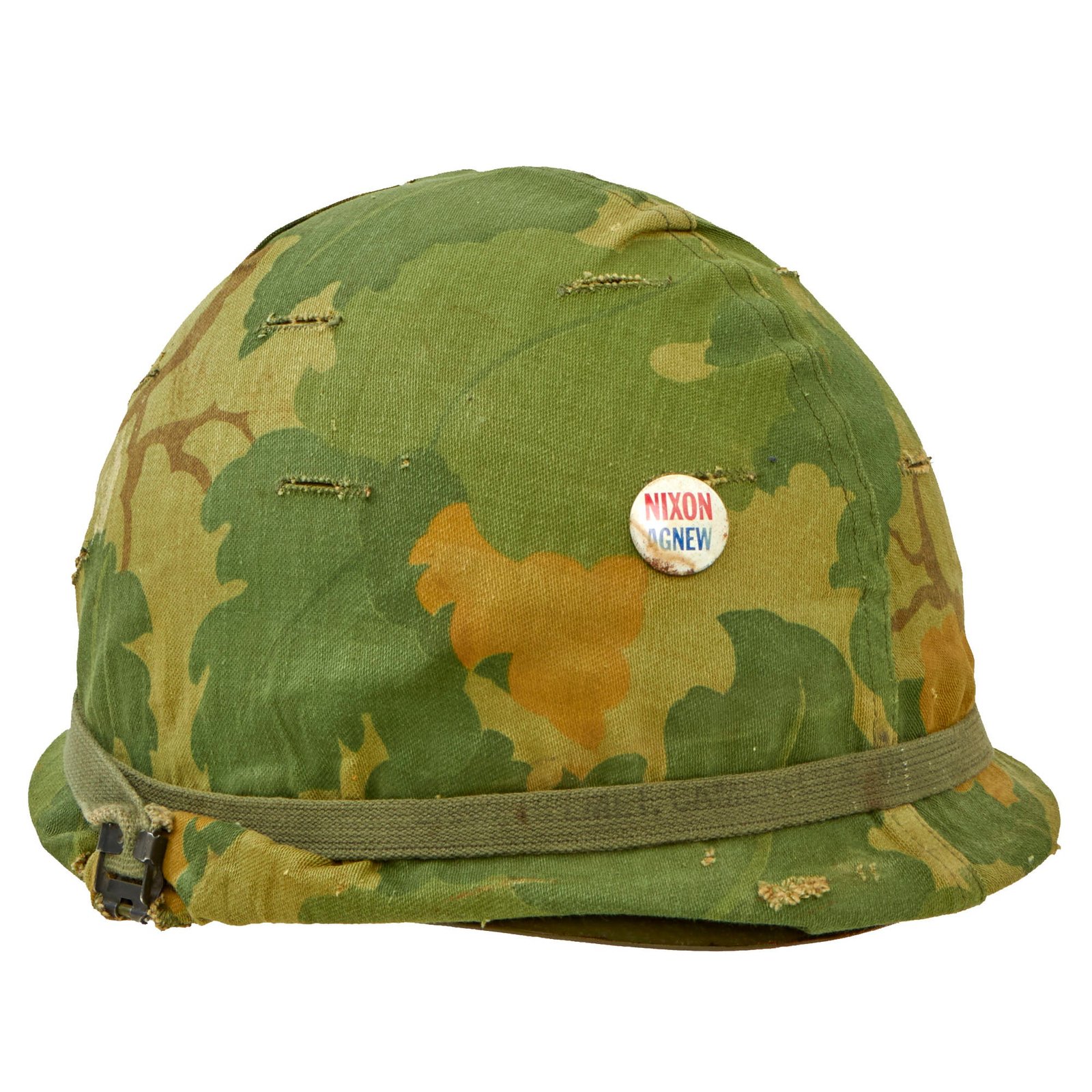 Buy Original U.S. Vietnam War M1 Helmet with 1968 Dated Camouflage Cover and Liner | Original Firearms Antique For Sale
