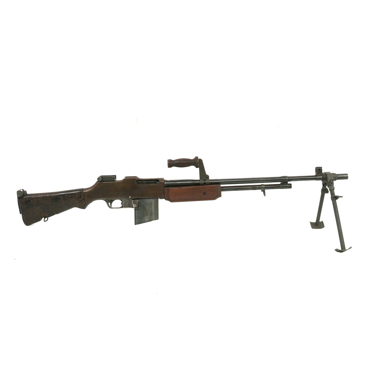 Buy Original U.S. Korean War BAR Browning M1918A2 Display Gun Constructed using Genuine Parts with Magazine - H.S.A. Barrel Dated 5-53 | Original Firearms Antique For Sale