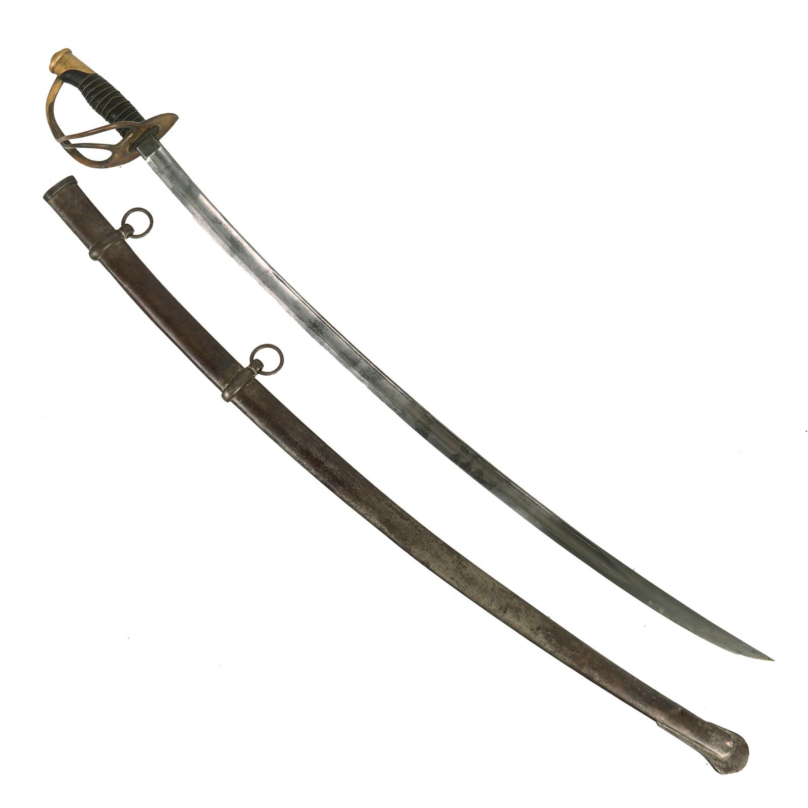 Buy Original U.S. Civil War Era M1860 Light Cavalry Saber with Scabbard - Dated 1865 | Original Firearms Antique For Sale