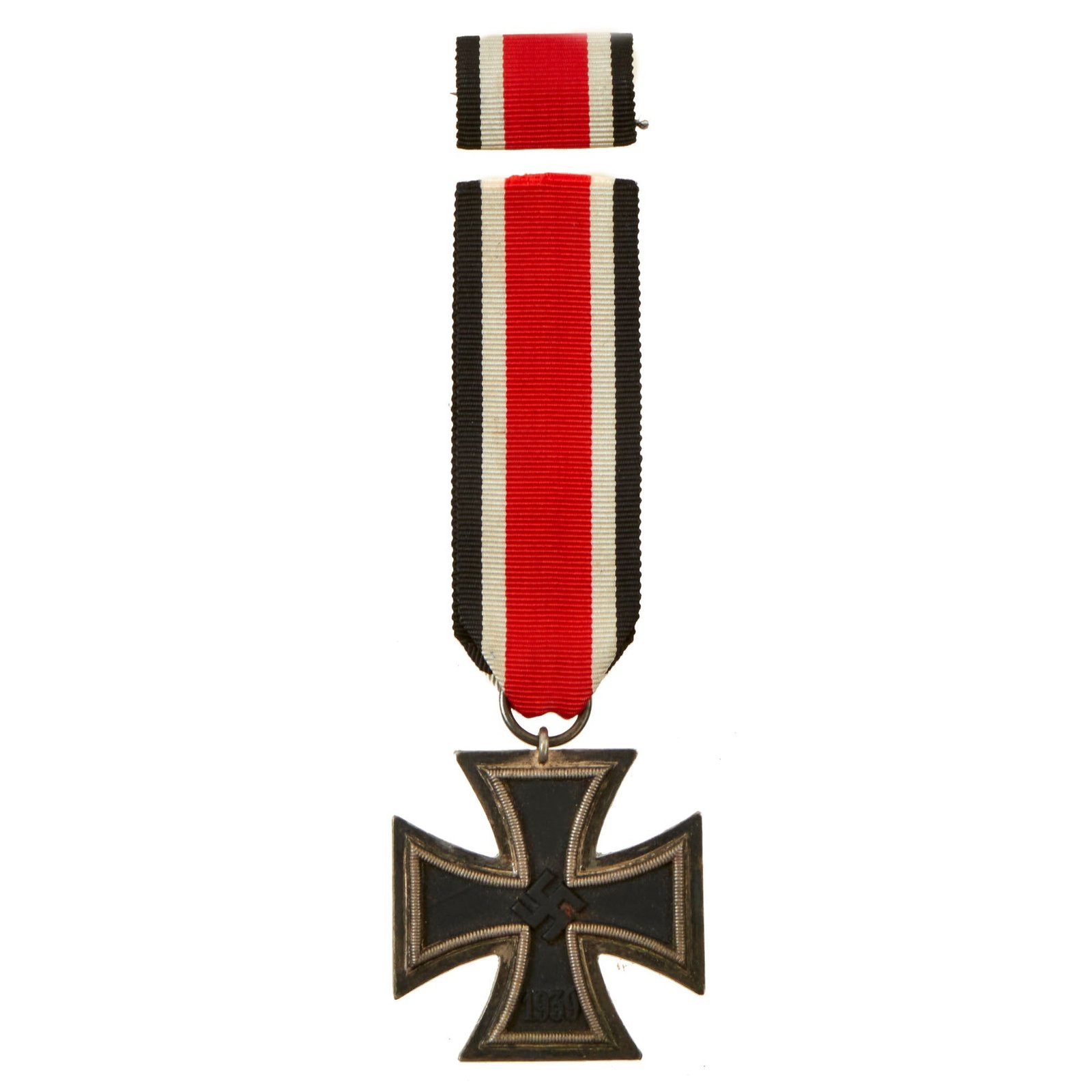 Buy Original German WWII Wehrmacht Iron Cross 2nd Class 1939 with Ribbon and Ribbon Bar - Unmarked - EKII | Original Firearms Antique For Sale
