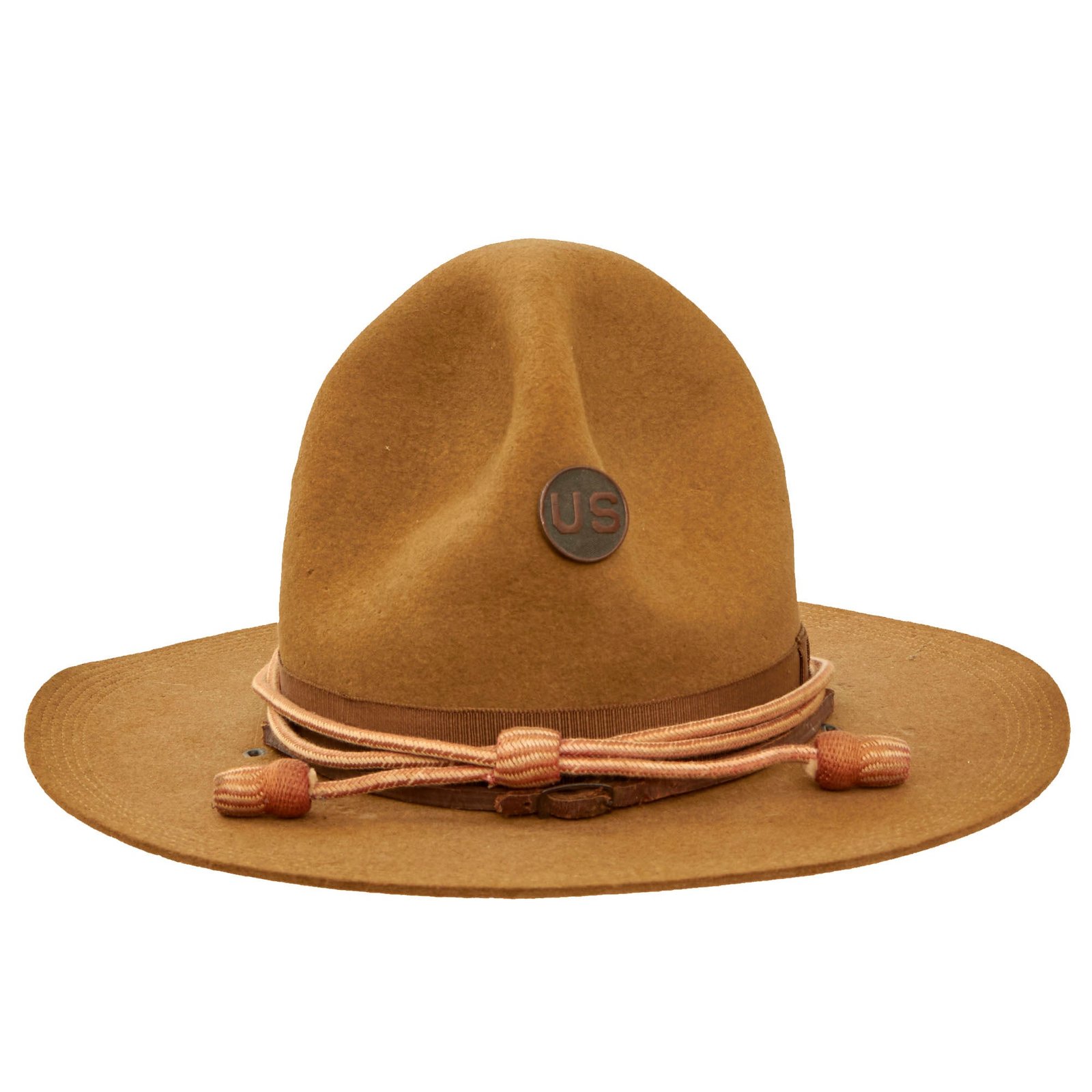 Buy Original U.S. WWI US Army M1911 Felt Campaign Hat by United Hatters of North America (Pre-Merge With UHCMW) With Signals Corps Cord - Size 6 ¾ | Original Firearms Antique For Sale