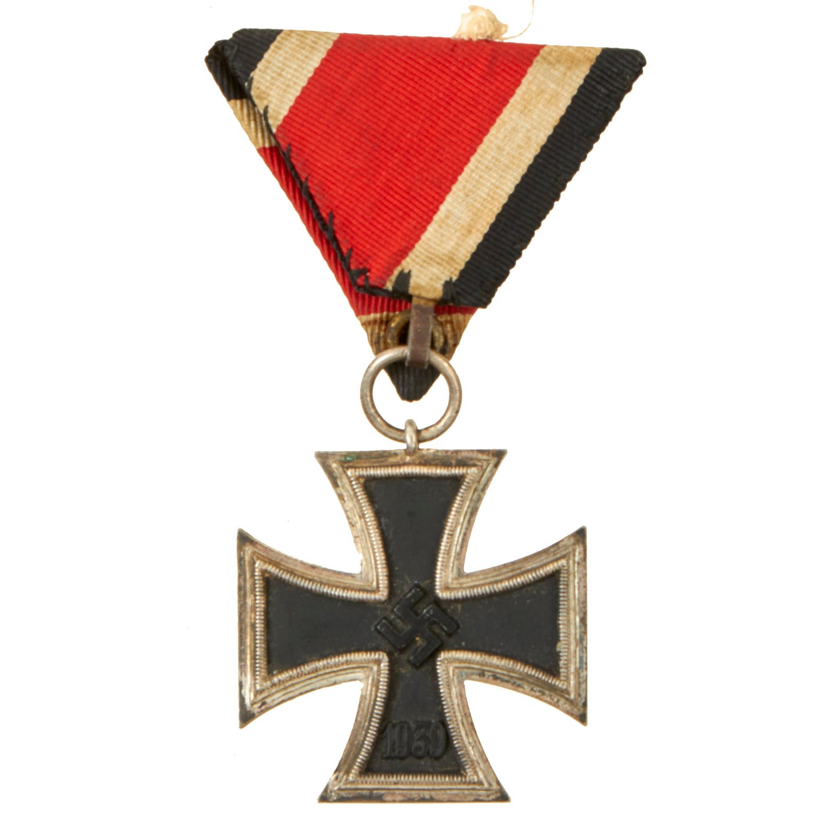 Buy Original German WWII Wehrmacht Iron Cross 2nd Class 1939 with "Vienna" Style Ribbon Suspension - Unmarked - EKII | Original Firearms Antique For Sale