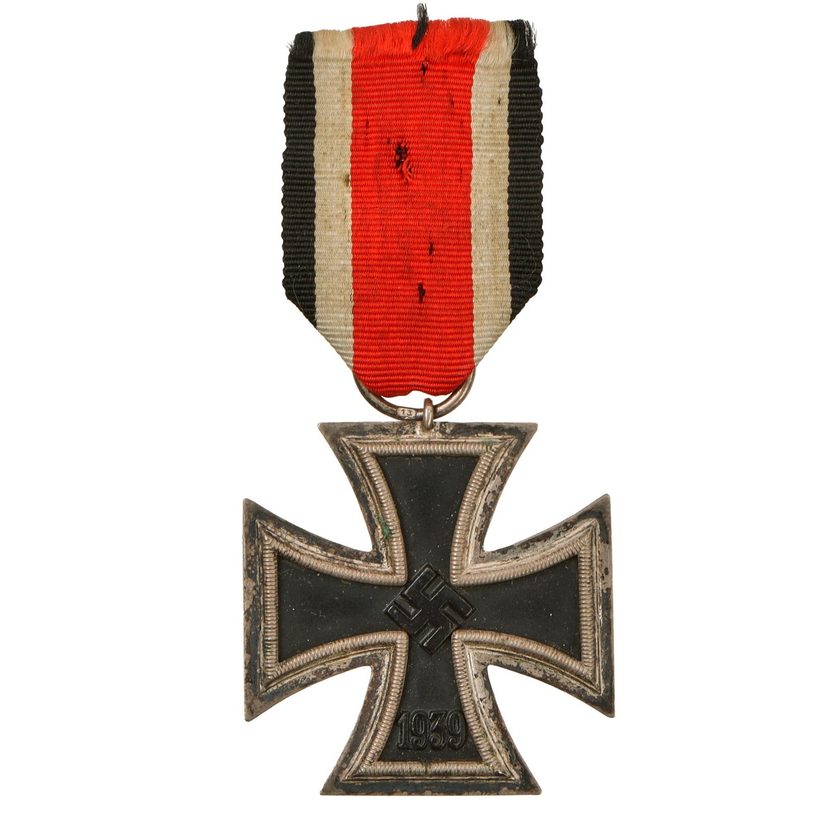 Original German WWII Wehrmacht Iron Cross 2nd Class 1939 by Gustav Brehmer of Markneukirchen with Ribbon - EKII