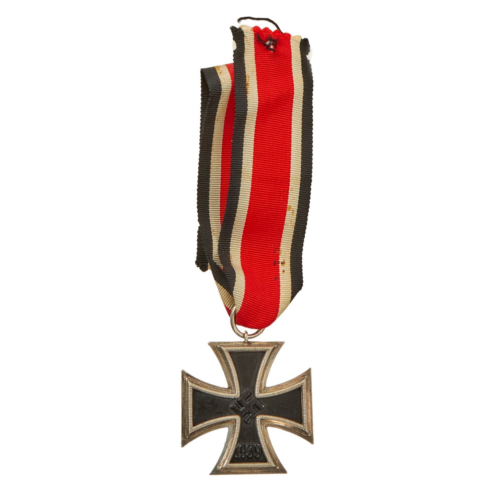 Original German WWII Wehrmacht Iron Cross 2nd Class 1939 by Klein & Quenzer A.G. with Ribbon - EKII