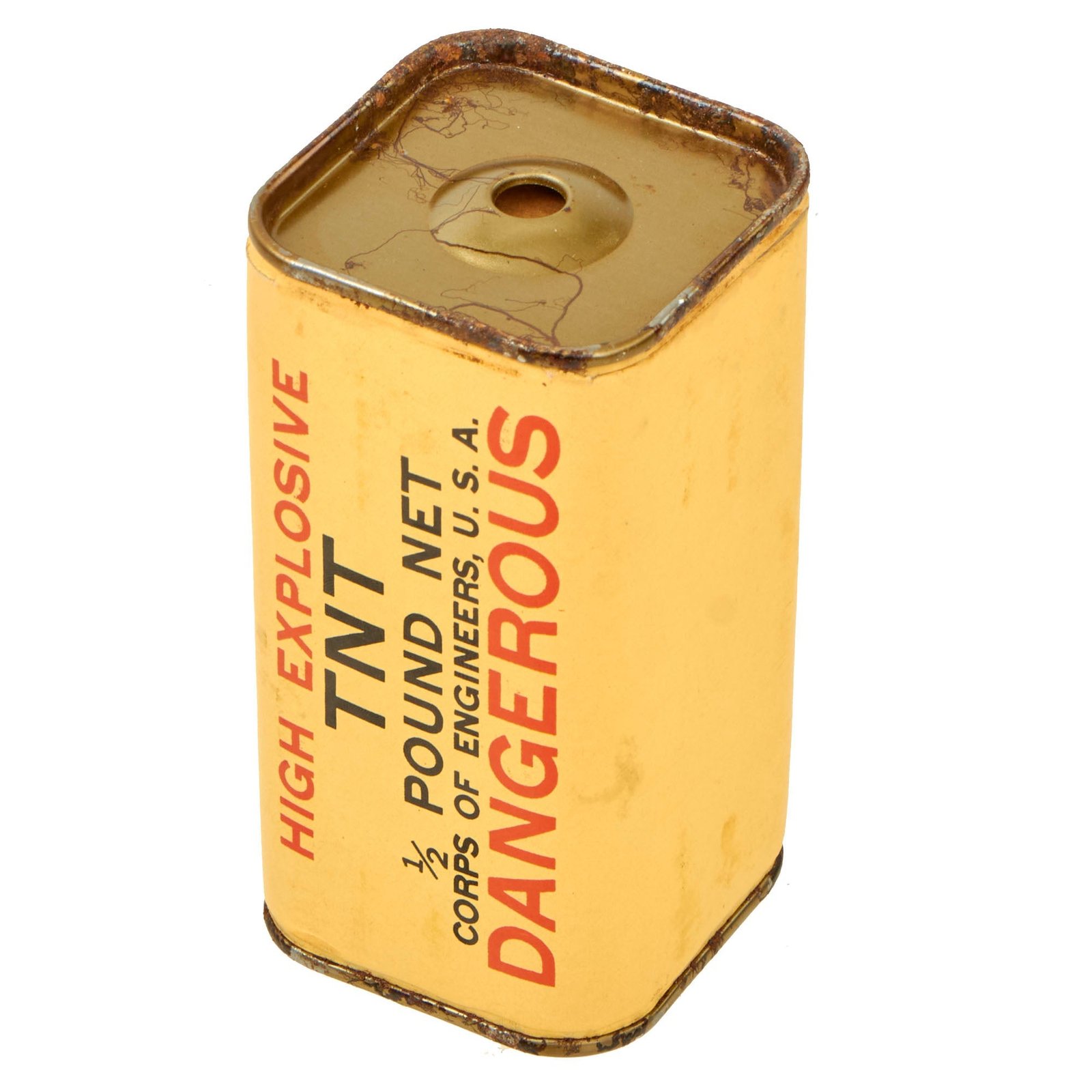 Buy Original U.S. WWII Corps of Engineers High Explosive TNT 1/2 Pound Block - INERT | Original Firearms Antique For Sale