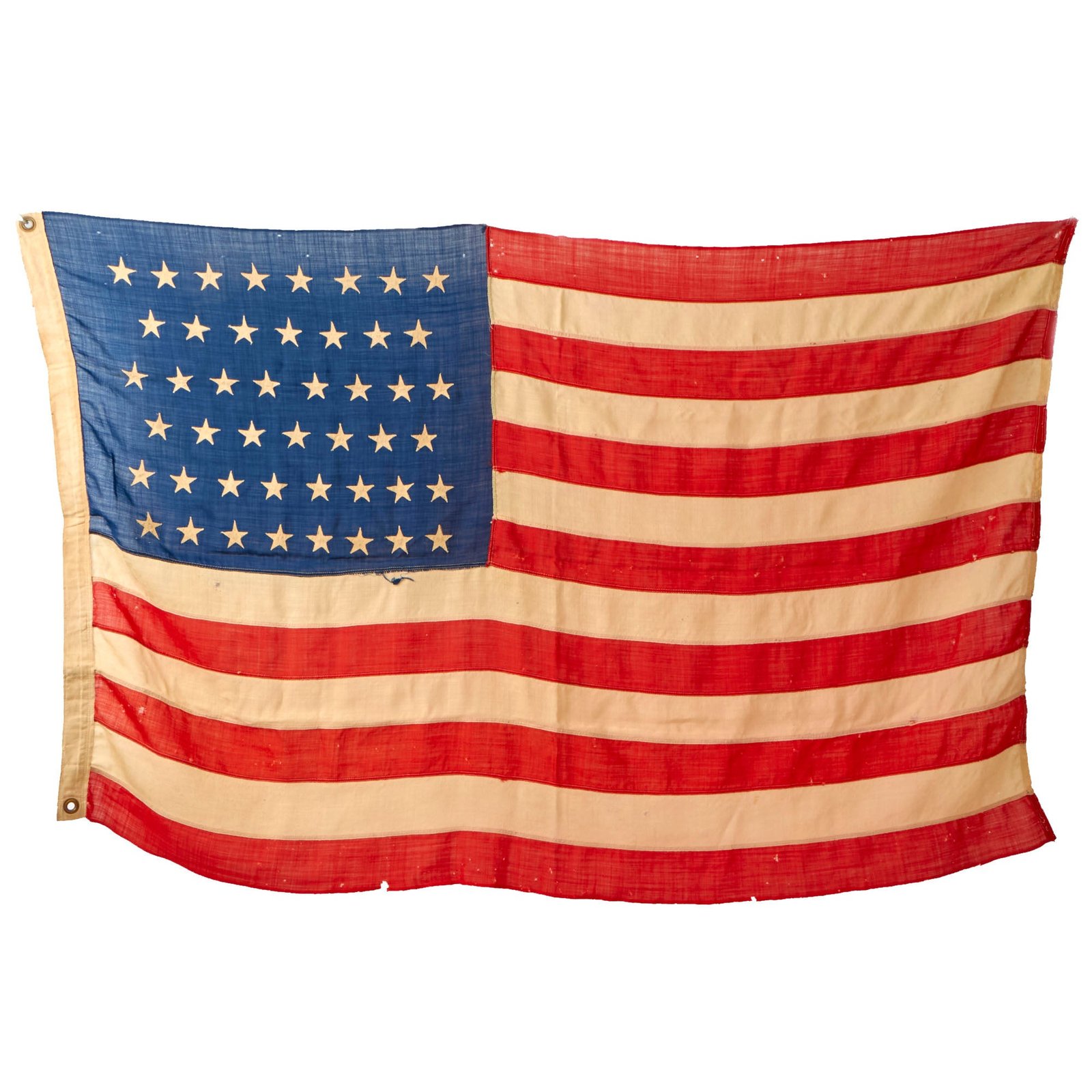 Buy Original U.S. Pre-WWI 46 Star Multi-Piece Cloth National Flag - 71” x 40” | Original Firearms Antique For Sale