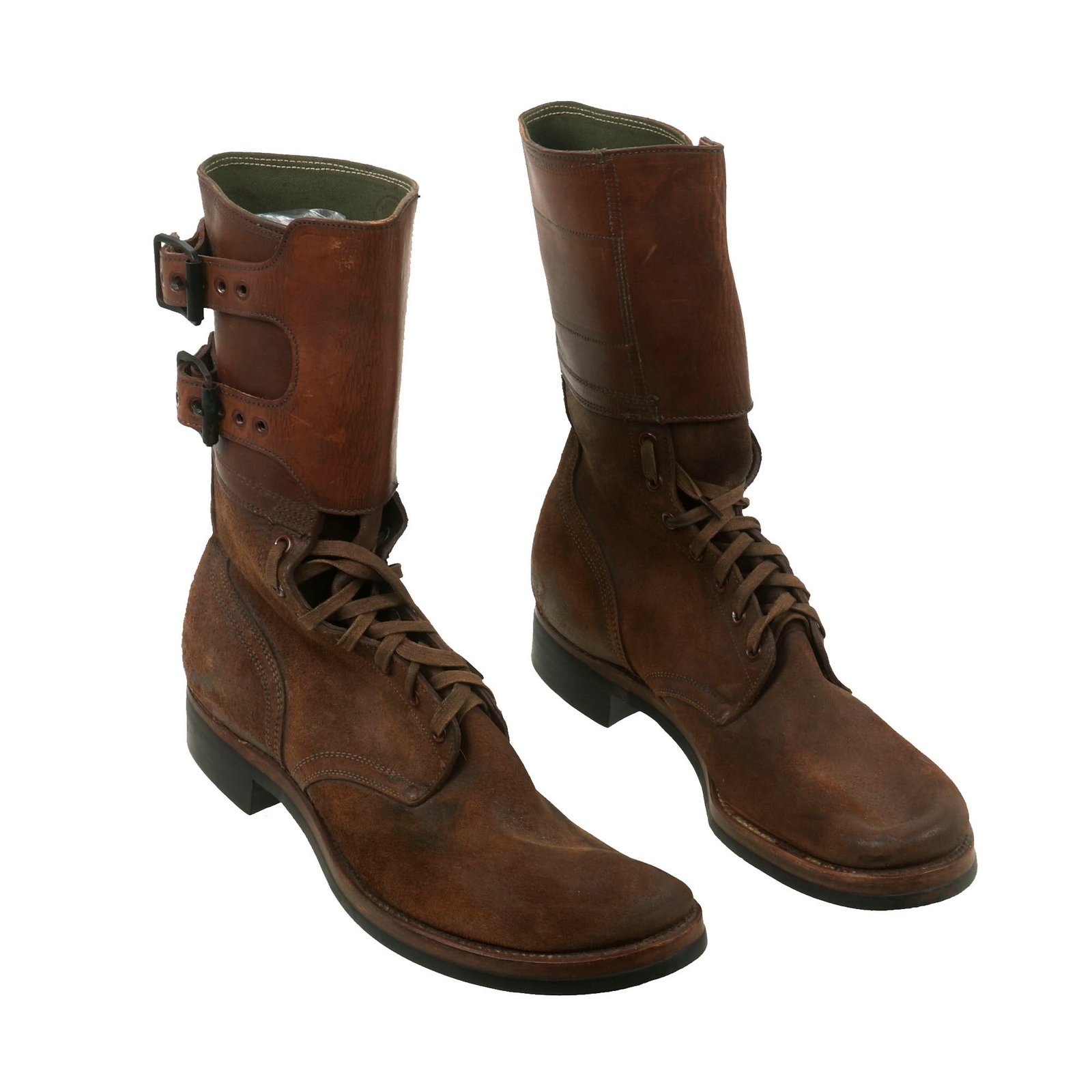 Buy Original U.S. WWII New Old Stock Unissued 1944 Dated M-1943 Double Buckle Combat Service Boots - Matched Size 11 | Original Firearms Antique For Sale