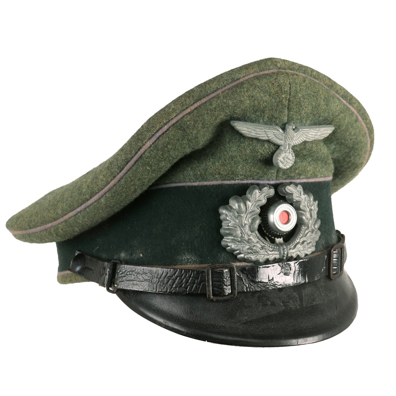 Buy Original German WWII Army Heer Transport and Supply Troops EM/NCO Schirmmütze Visor Crush Cap - size 55 | Original Firearms Antique For Sale