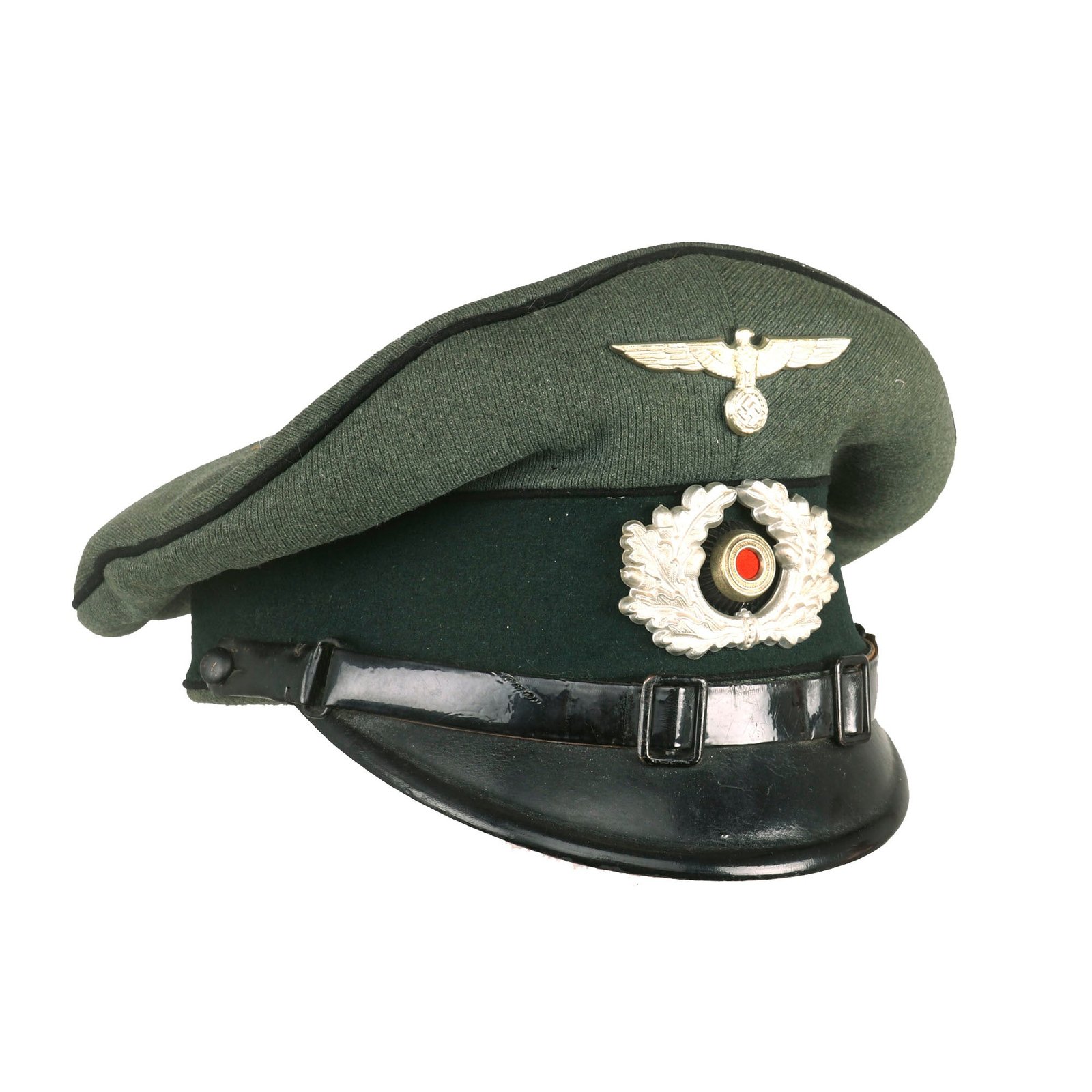 Buy Original German WWII 1938 Dated Heer Pioneer EM/NCO Schirmmütze Visor Crush Cap by G.A. Hoffman - Size 56 ½ | Original Firearms Antique For Sale
