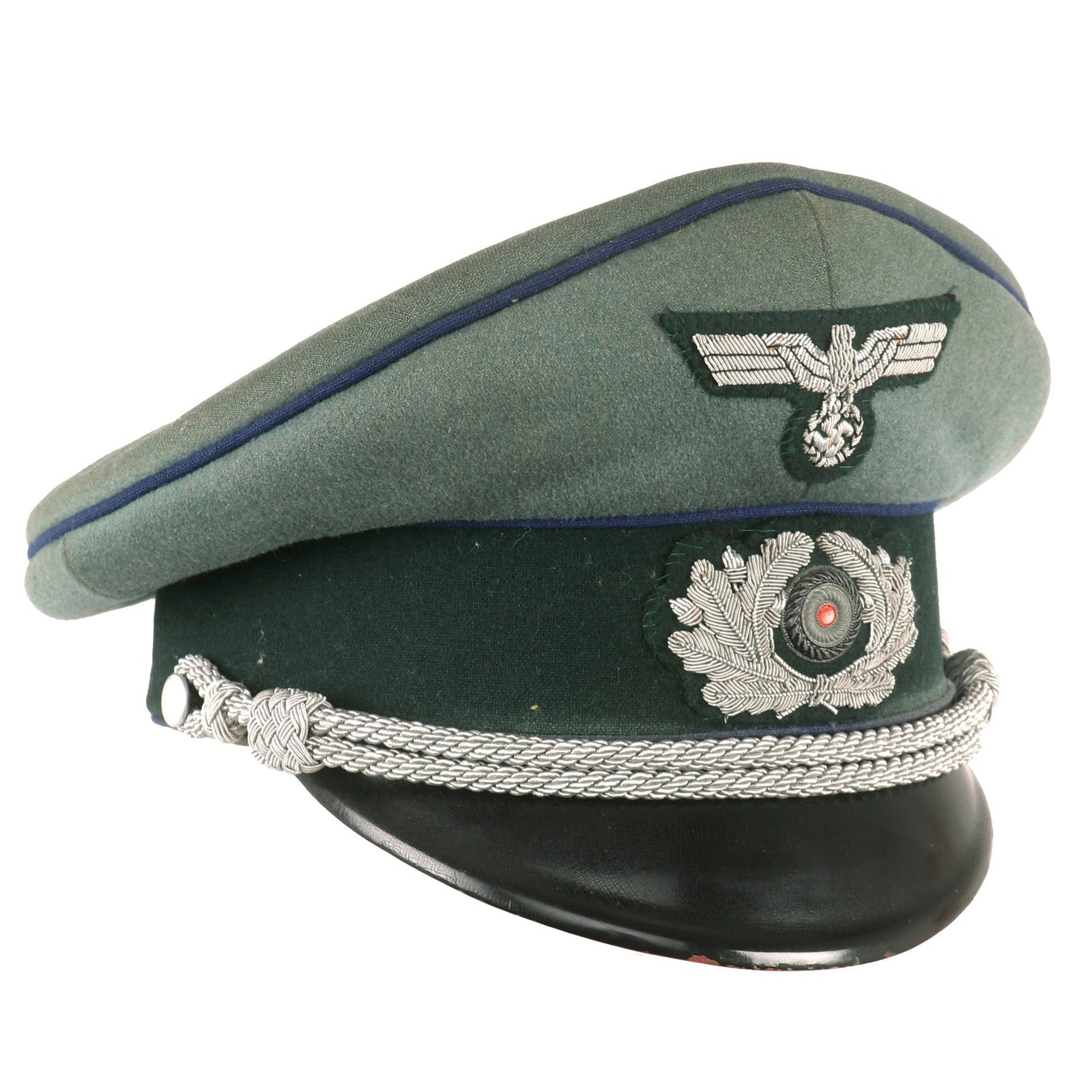 Buy Original German WWII Military Medical Service Officer Schirmmütze Visor Cap by EREL - Double Marked | Original Firearms Antique For Sale