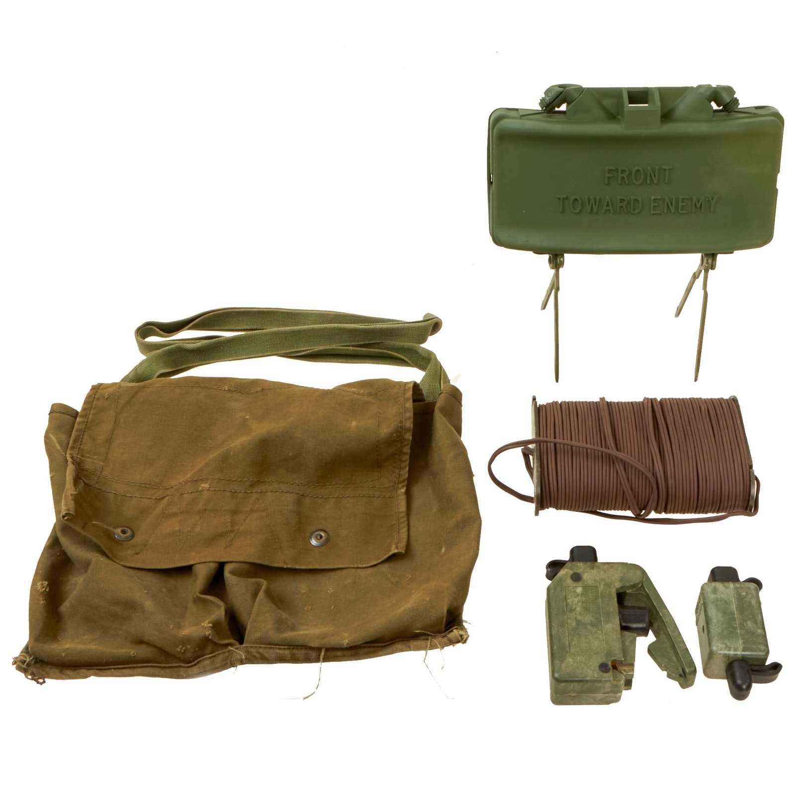 Buy Original U.S. Vietnam War M68 Claymore Mine Training Kit with Canvas Carry Bag - Inert | Original Firearms Antique For Sale