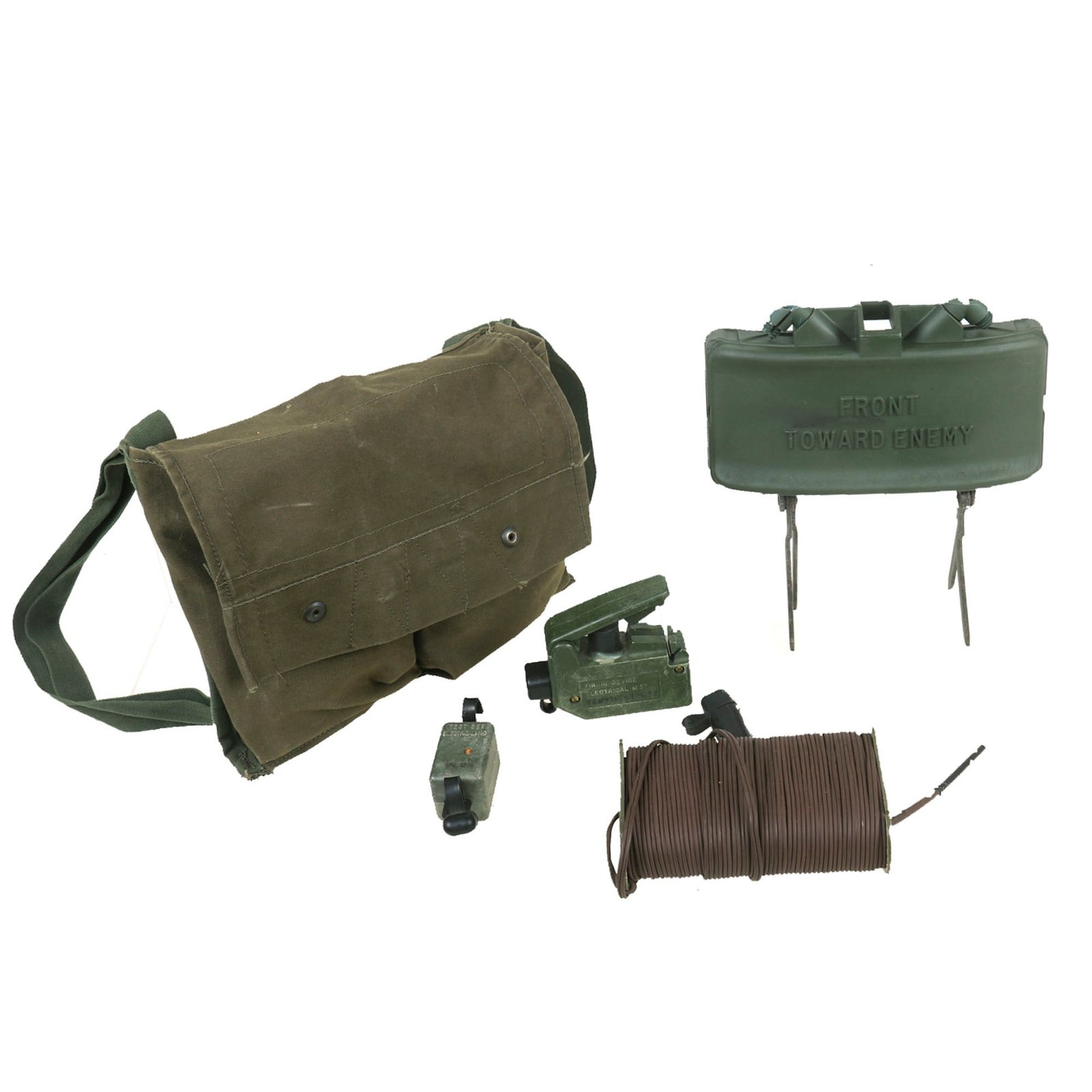 Buy Original U.S. Vietnam War M68 Claymore Mine Training Kit with Canvas Carry Bag - Inert | Original Firearms Antique For Sale