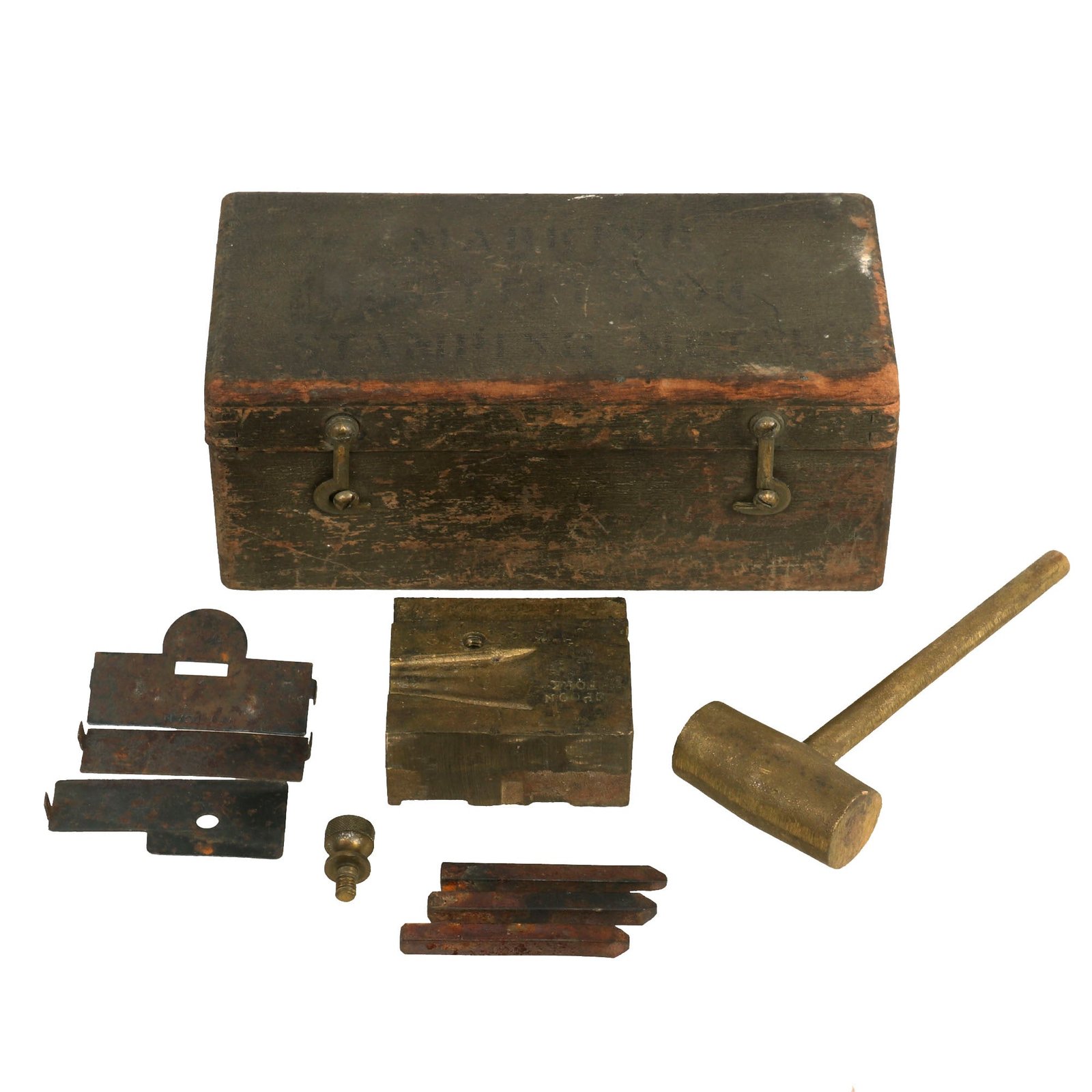 Buy Original U.S. WWI “Marking Outfit For Stamping Metal” M1910 Dog Tag Stamping Kit - Complete | Original Firearms Antique For Sale