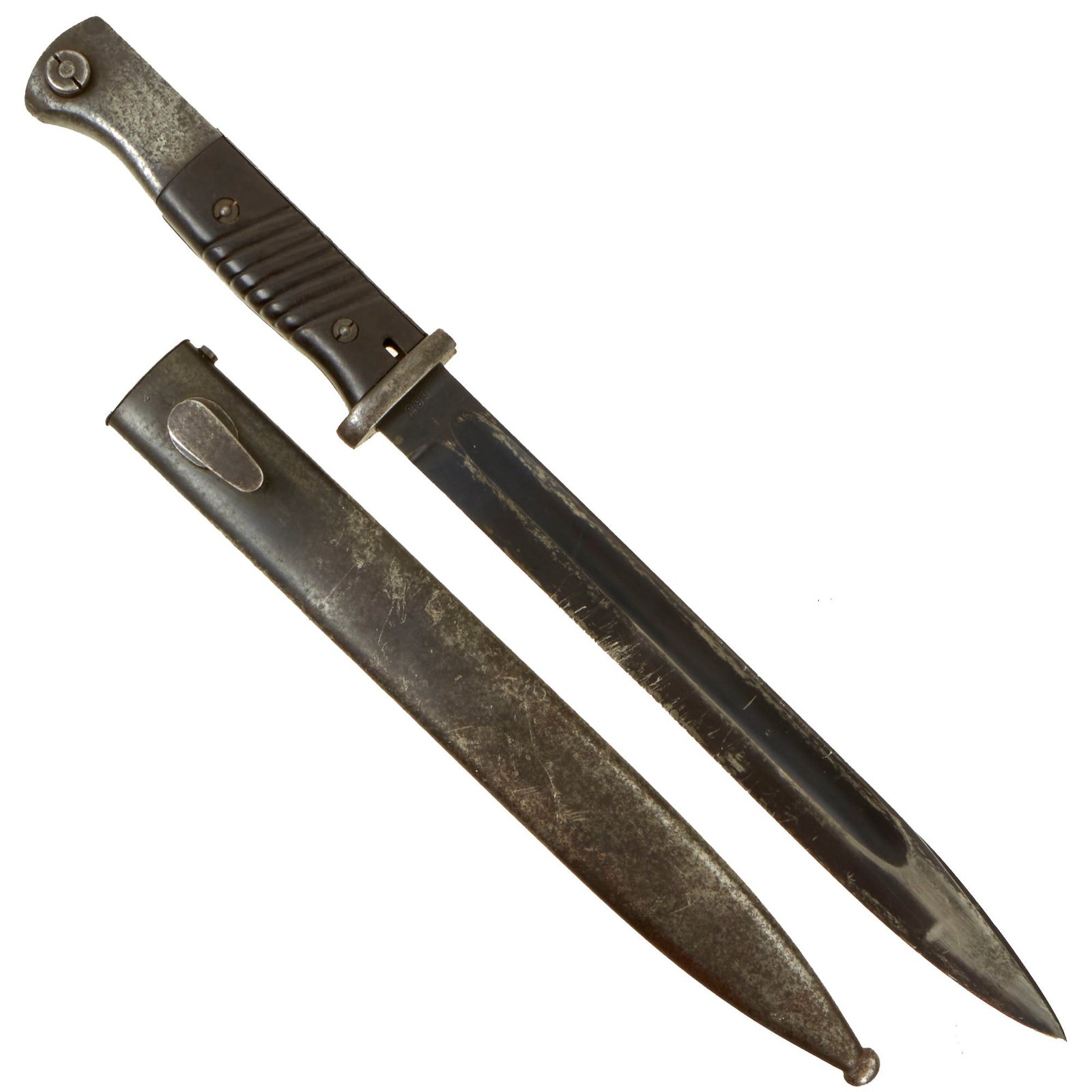 Buy Original German WWII 98k 1941 dated Bayonet by Carl Eickhorn with Scabbard - Matching Serial 299 i | Original Firearms Antique For Sale