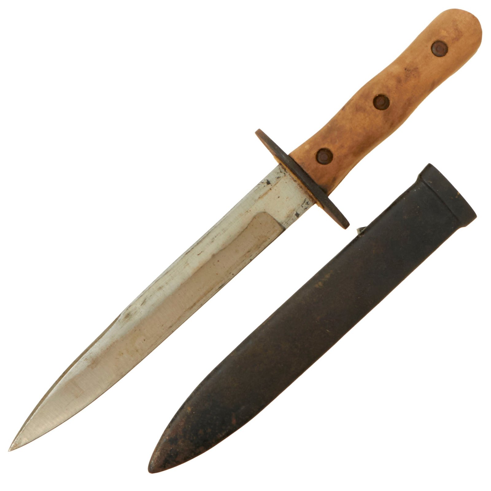 Buy Original Italian WWII Fascist Pugio Fighting Knife with Steel Scabbard | Original Firearms Antique For Sale