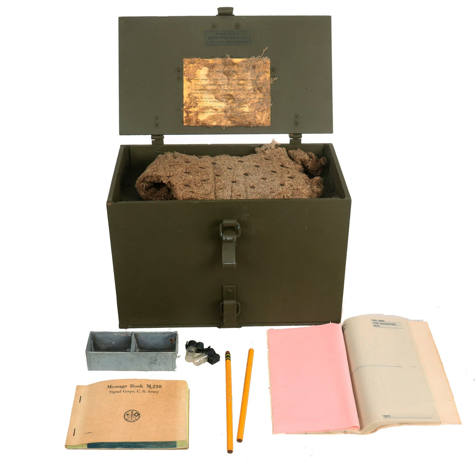 Buy Original U.S. WWII Army Carrier Pigeon Carrier PG-102/CB with Accessories and Original Packing Material | Original Firearms Antique For Sale