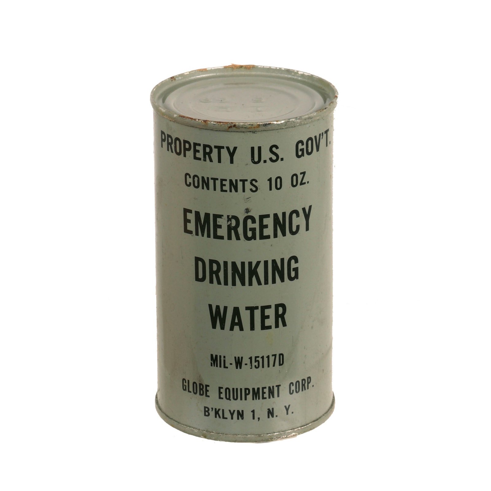 Buy Original U.S. Vietnam War Sealed Can of Emergency Survival Drinking Water | Original Firearms Antique For Sale