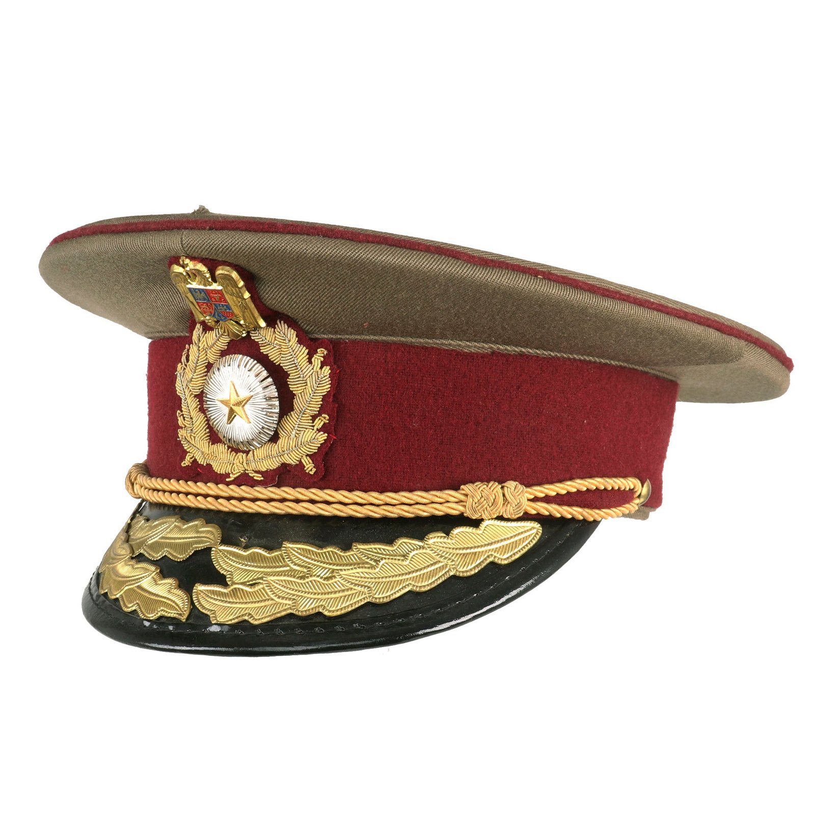 Buy Original Romanian Army Land Forces “Military Medicine” General Officer Peaked Visor Cap With Original Applied Insignia - Circa 1992 | Original Firearms Antique For Sale