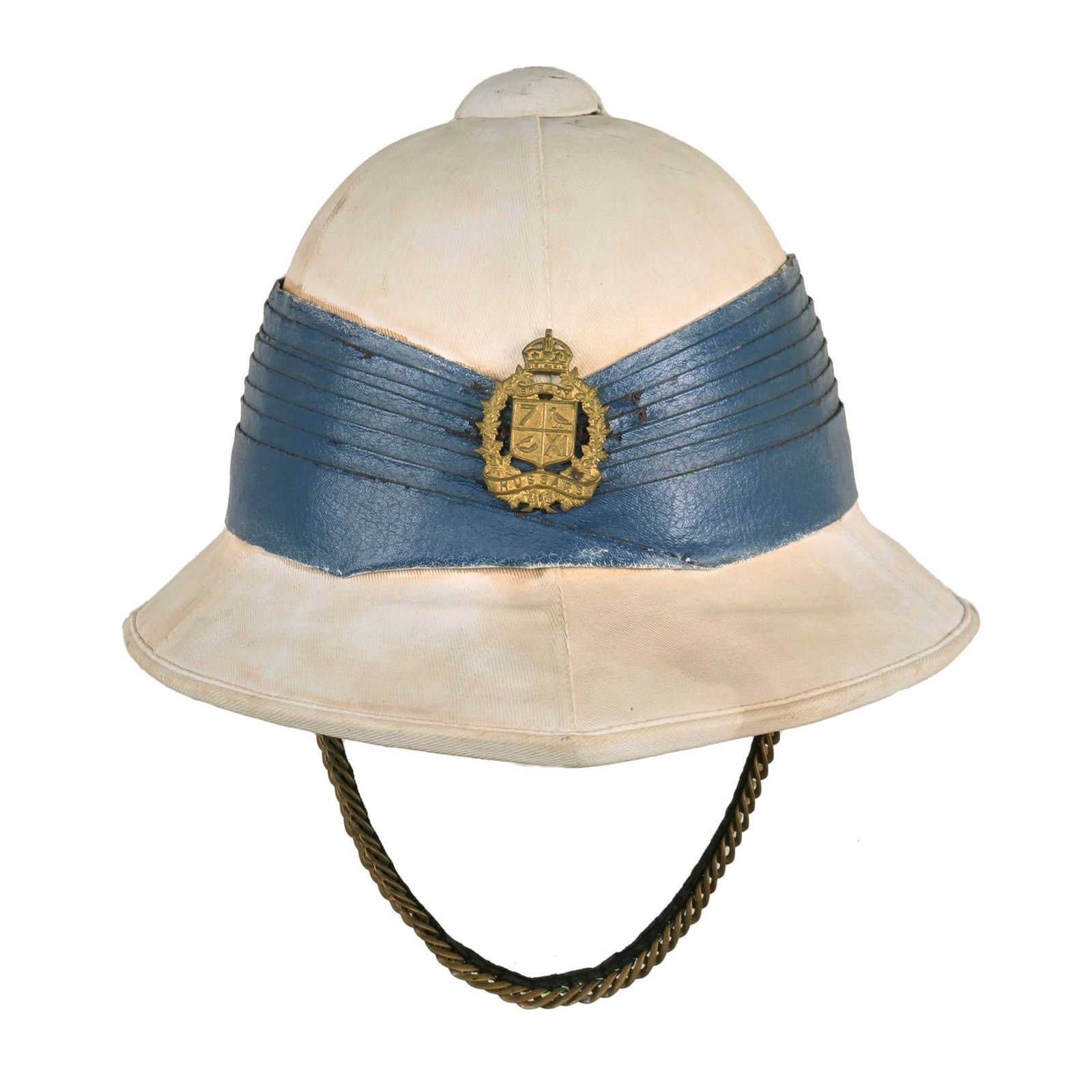 Buy Original British WWII Wolseley Pattern Pith Sun Helmet With 7th/11th Hussars Badge | Original Firearms Antique For Sale