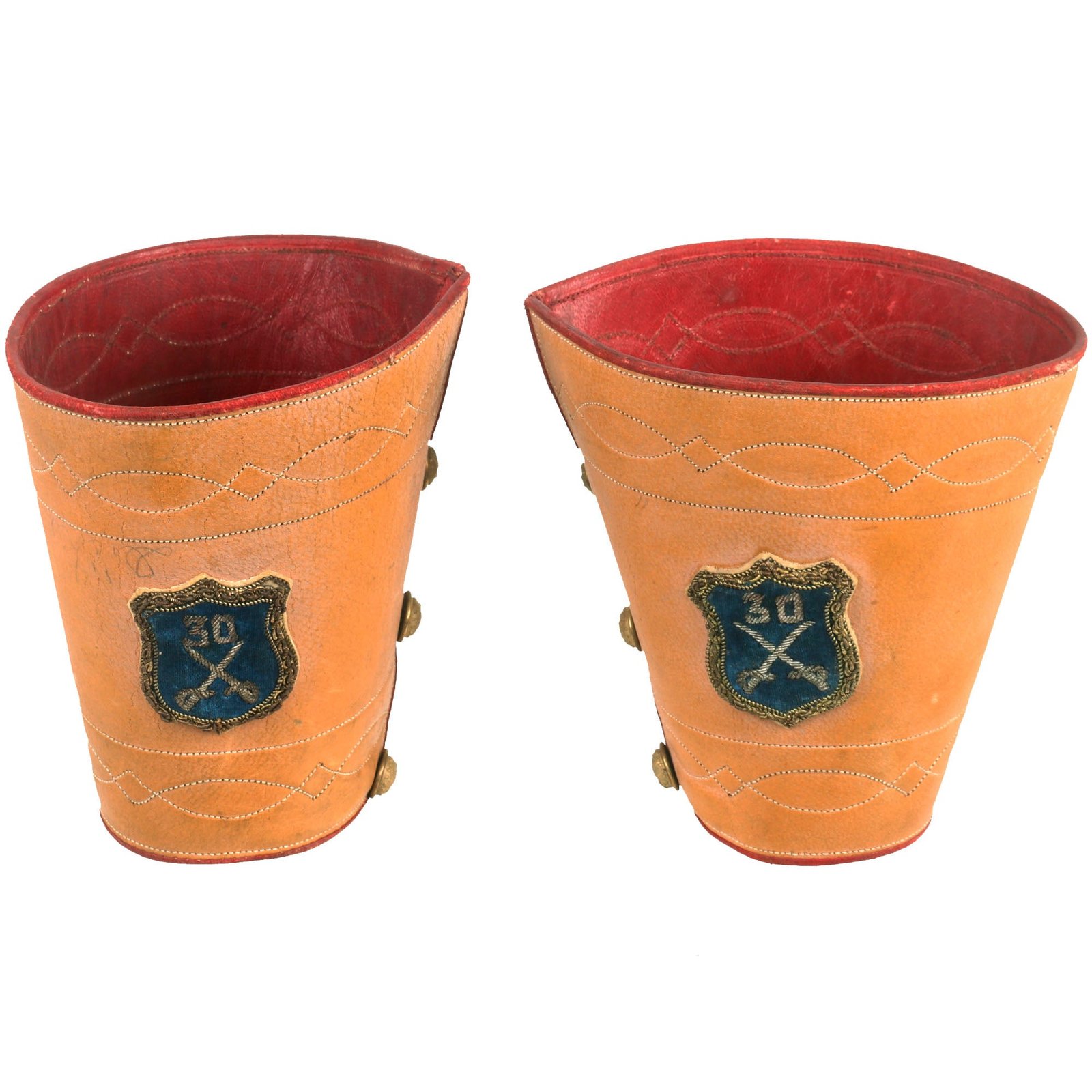 Buy Original U.S. Indian Wars Spanish American War 30th Cavalry Regiment Officer Gauntlets | Original Firearms Antique For Sale