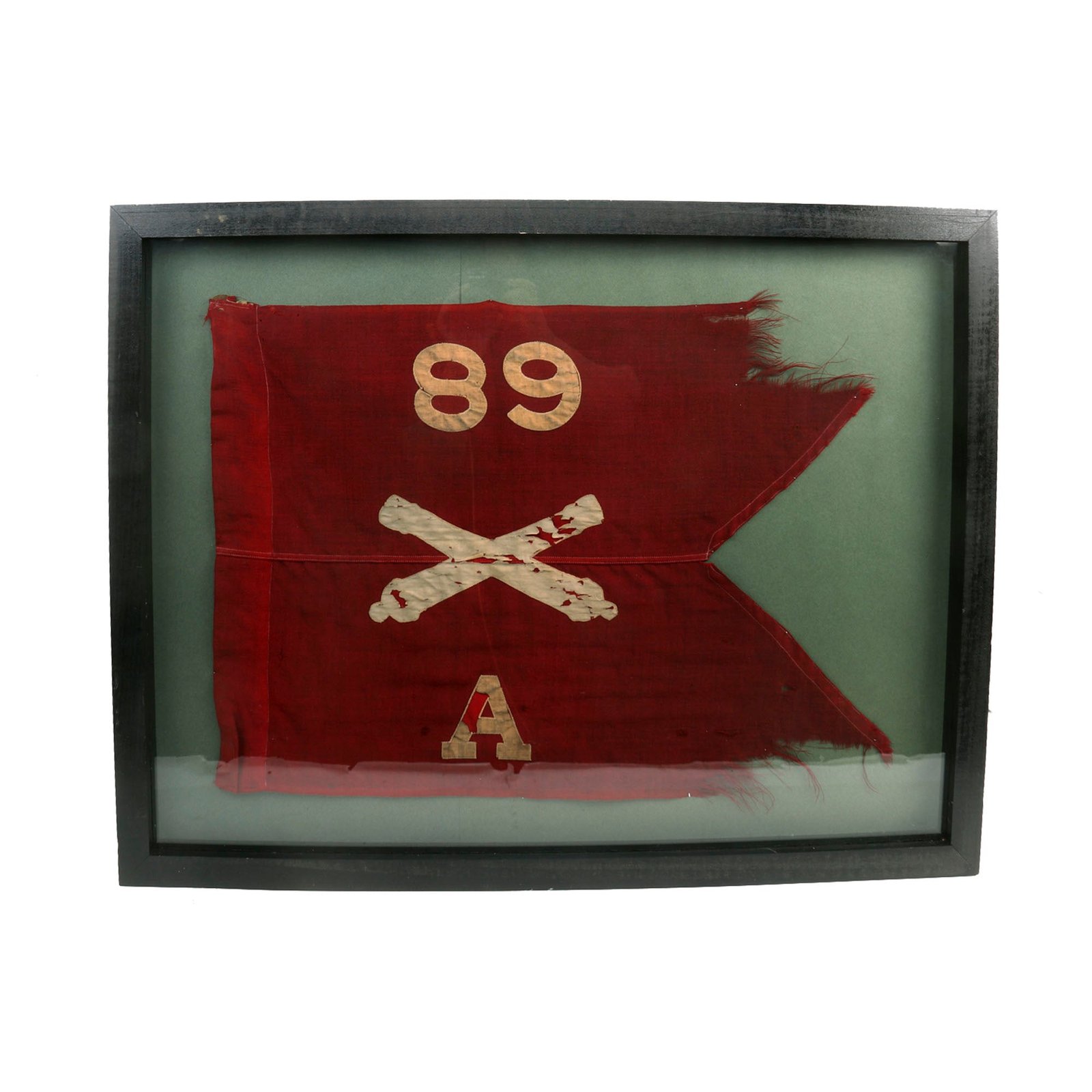 Buy Original U.S. WWII 89th Field Artillery Battalion 25th Infantry Division Swallowtail Guidon - 105MM Howitzers - Present at Attack on Pearl Harbor | Original Firearms Antique For Sale