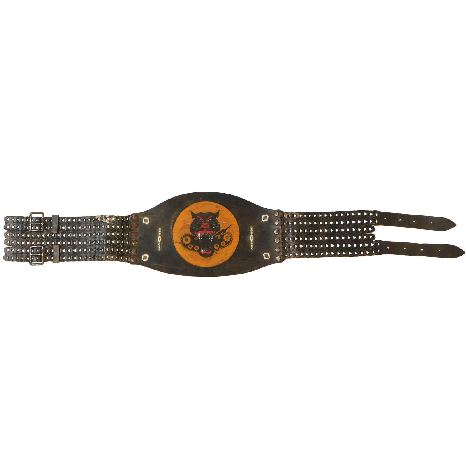 Buy Original U.S. WWII Harley Davidson Tank Destroyer Over-Painted Leather Kidney Belt | Original Firearms Antique For Sale