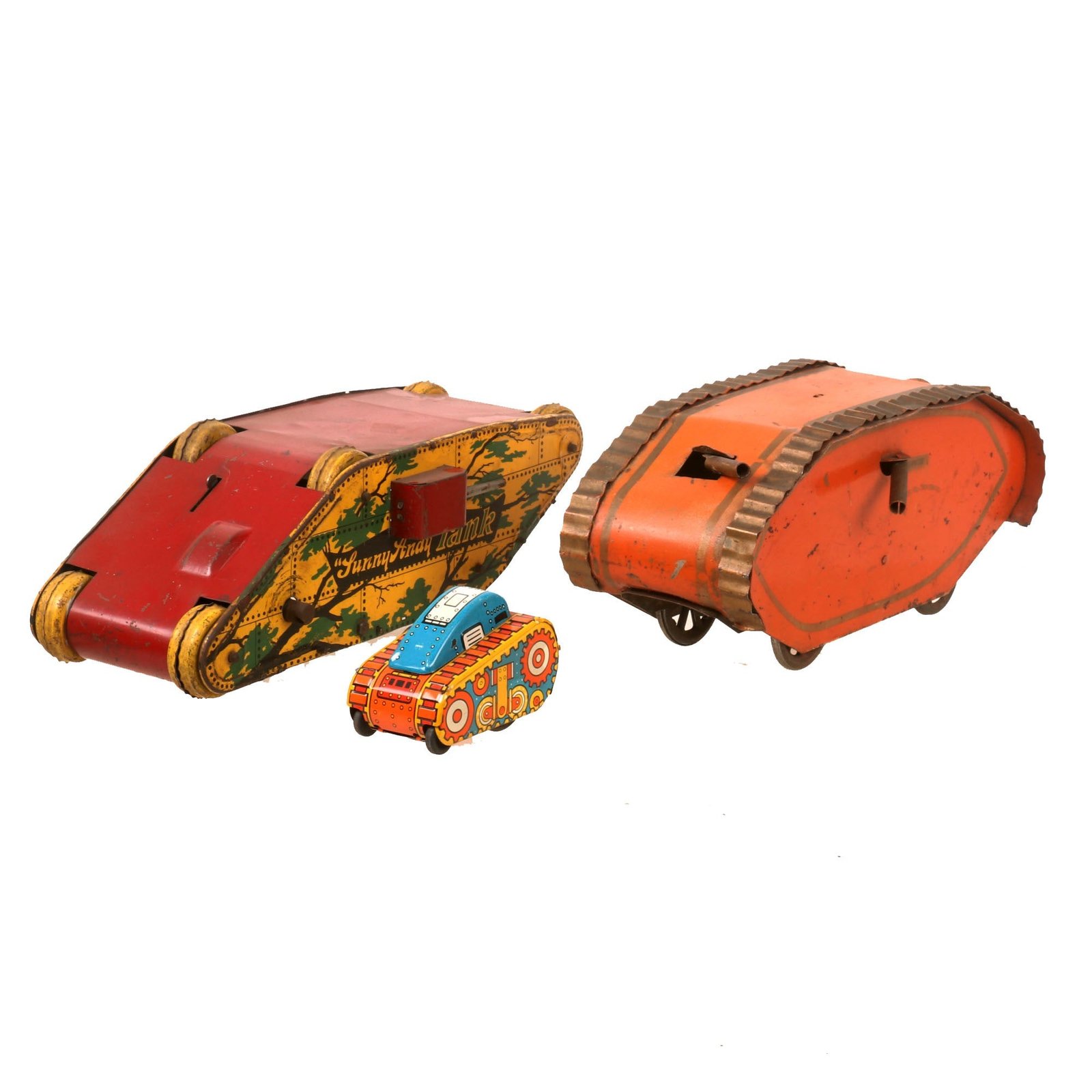 Buy Original U.S. 1930s WWI Toy Tank Collection - Set of Three - Formerly A.A.F. Tank Museum Collection | Original Firearms Antique For Sale