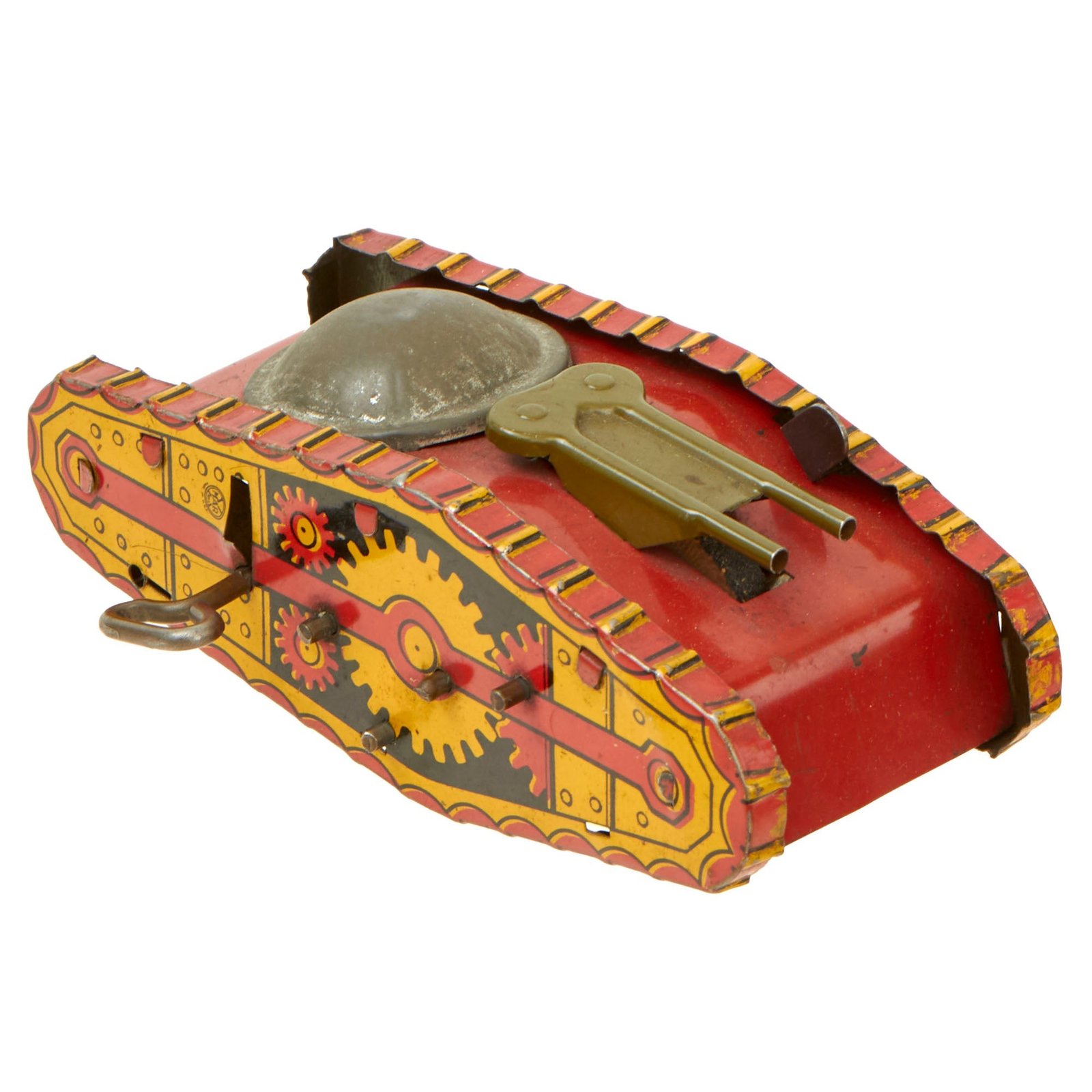 Buy Original U.S. WWI  Fully Functional Tin Mechanical Windup Tank Toy Manufactured by Louis Marx & Co - Formerly A.A.F. Tank Museum Collection | Original Firearms Antique For Sale
