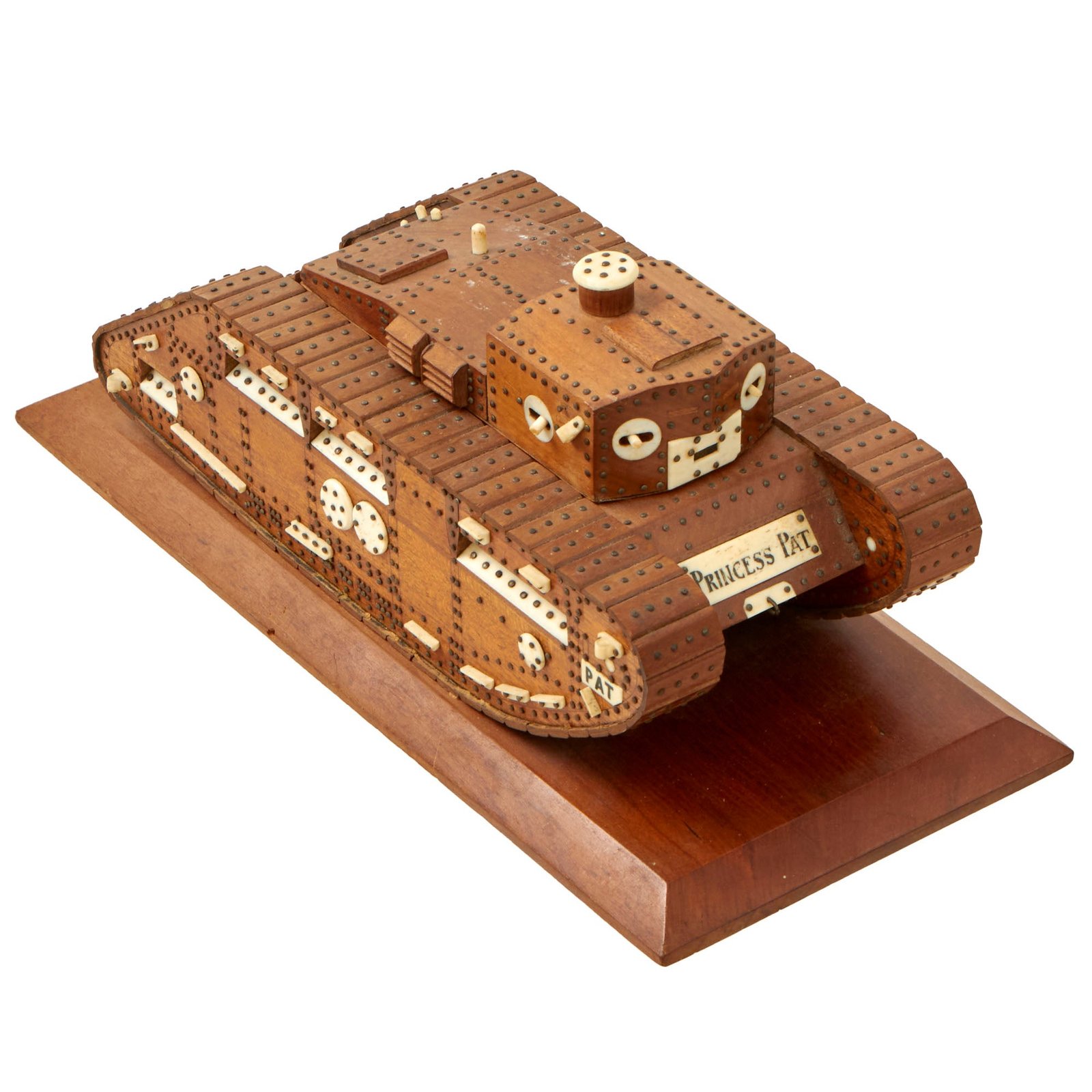Buy Original Canadian WWI “Princess Patricia’s Canadian Light Infantry” Medium Mark A Whippet (Female) Amherst Internment Camp German POW Made Trench Art Model - Formerly A.A.F. Tank Museum Collection | Original Firearms Antique For Sale