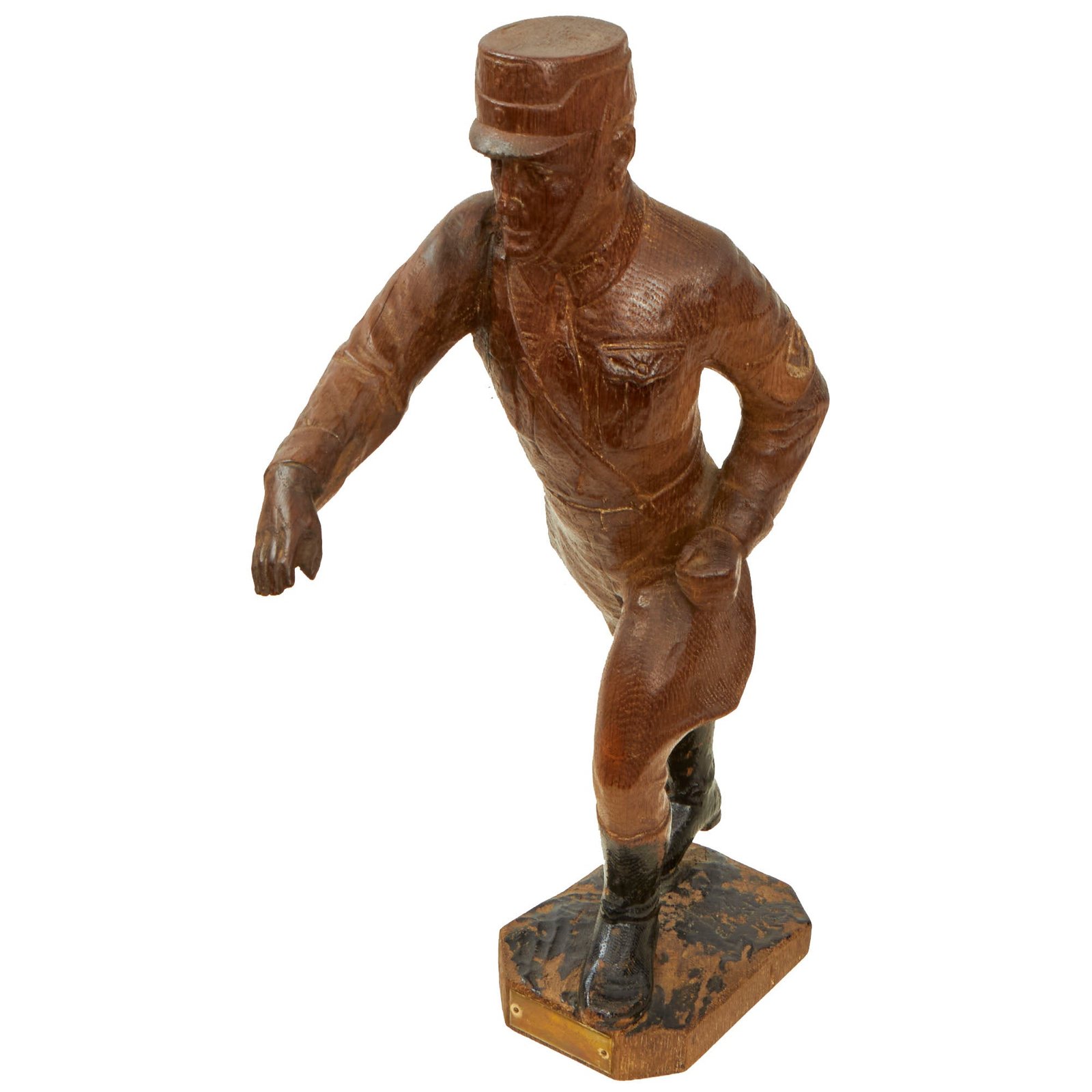 Buy Original German WWII SA Stormtrooper Wood Carving with Presentation Plaque - Sturmabteilung - Signed & Dated 1933 | Original Firearms Antique For Sale