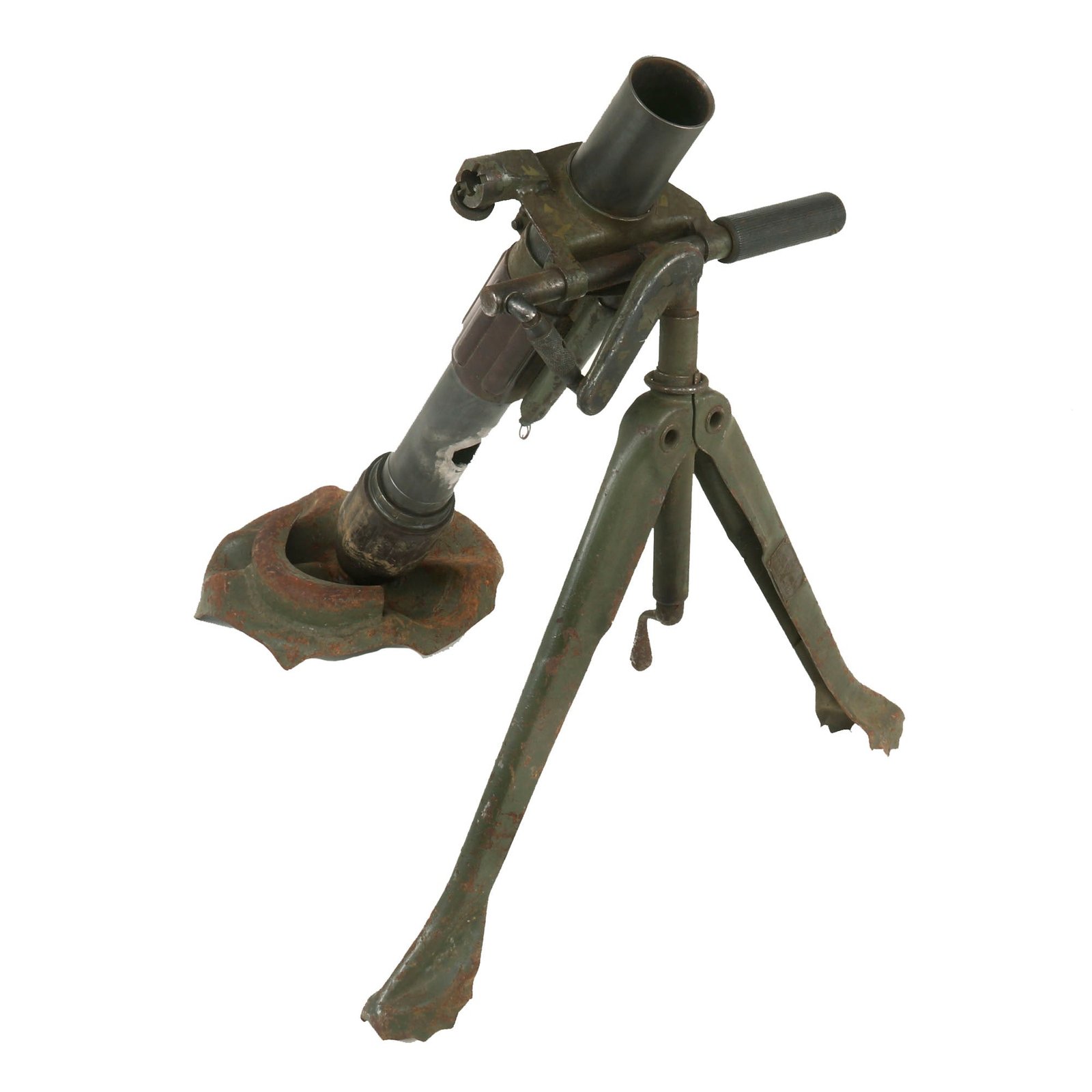 Buy Original Soviet Russian WWII 50-RM 40 Display 50mm Company Mortar with 1941 Dated Bipod and Base Plate | Original Firearms Antique For Sale